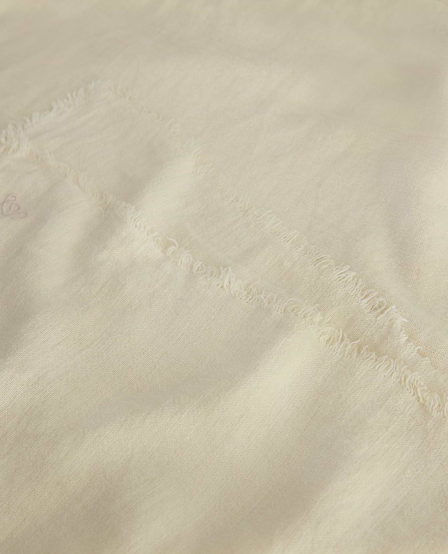 European Flax Linen Large Throw - Alabaster