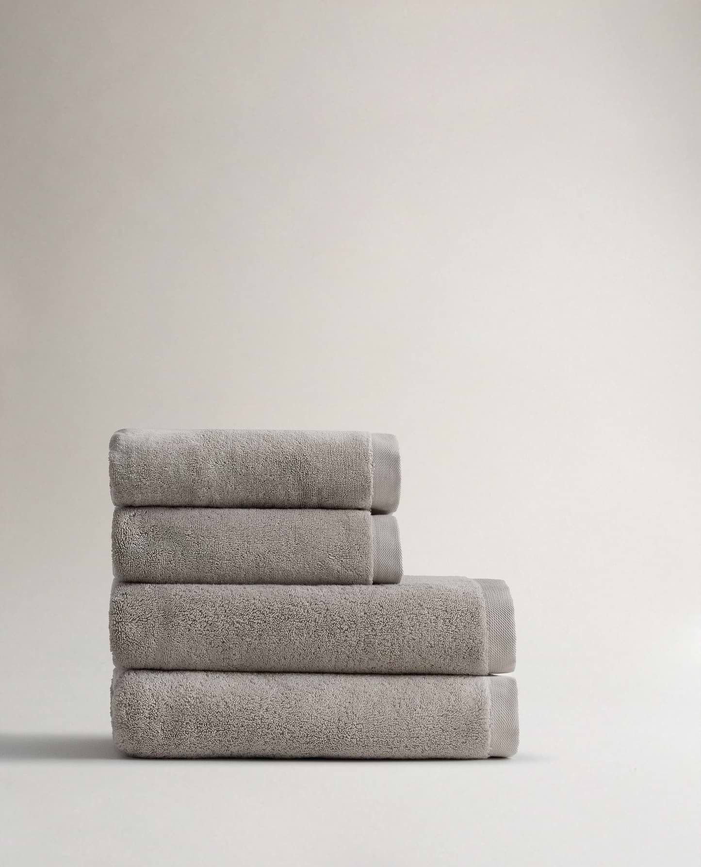 Turkish Cotton Bath Towel Bundle (Pack of 4) - Pebble