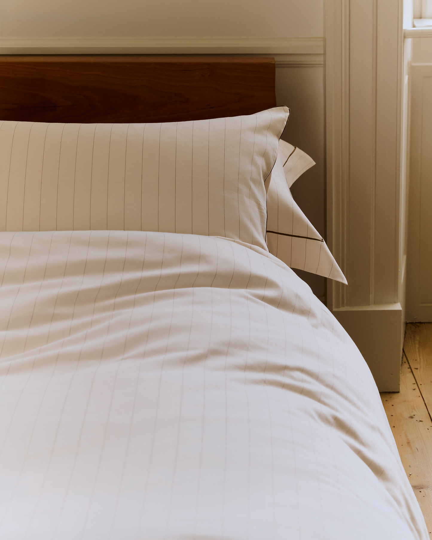 Soft & Smooth Cotton Duvet Set - Buttermilk Stripe