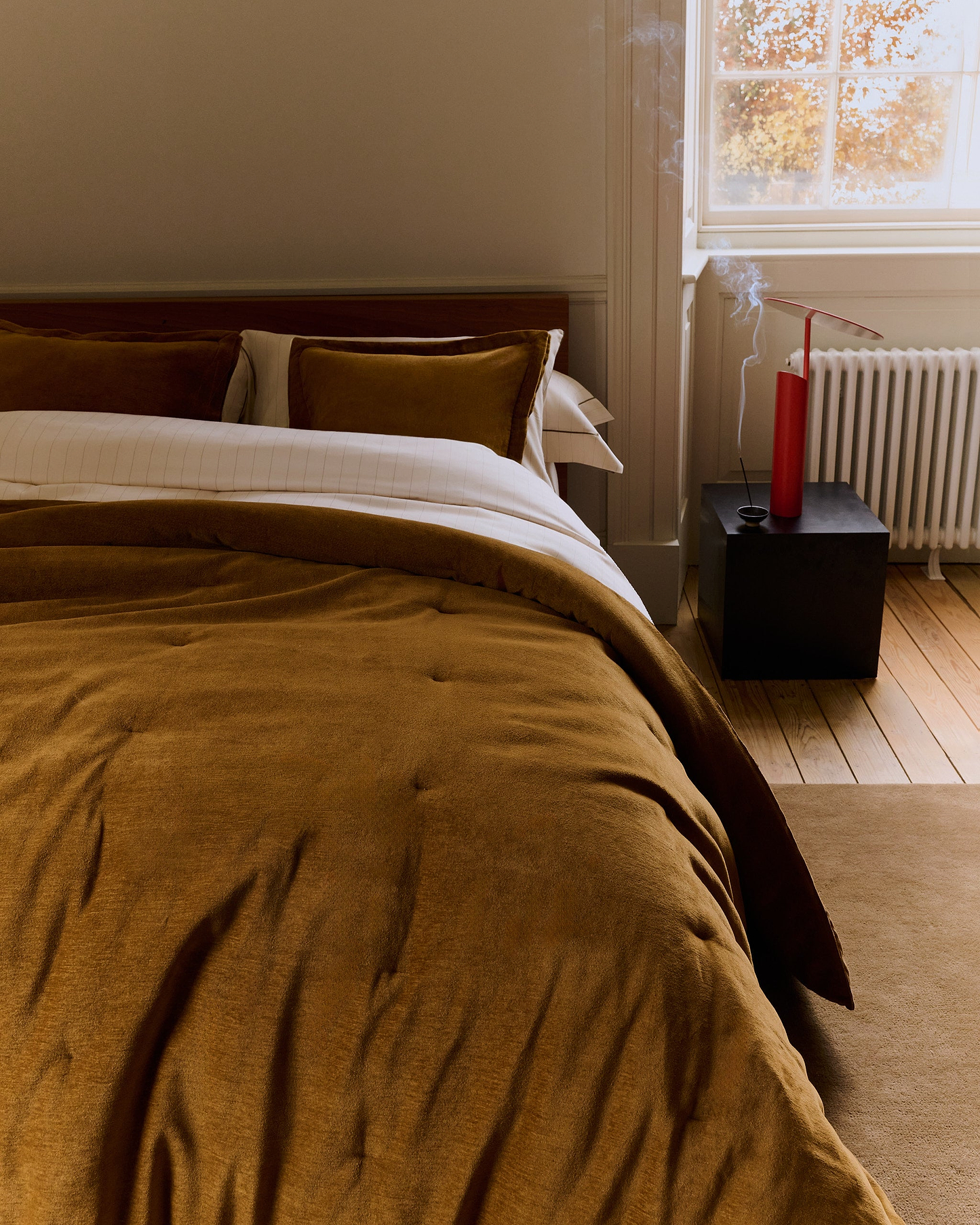 Cotton Chenille Bedspread - Ochre