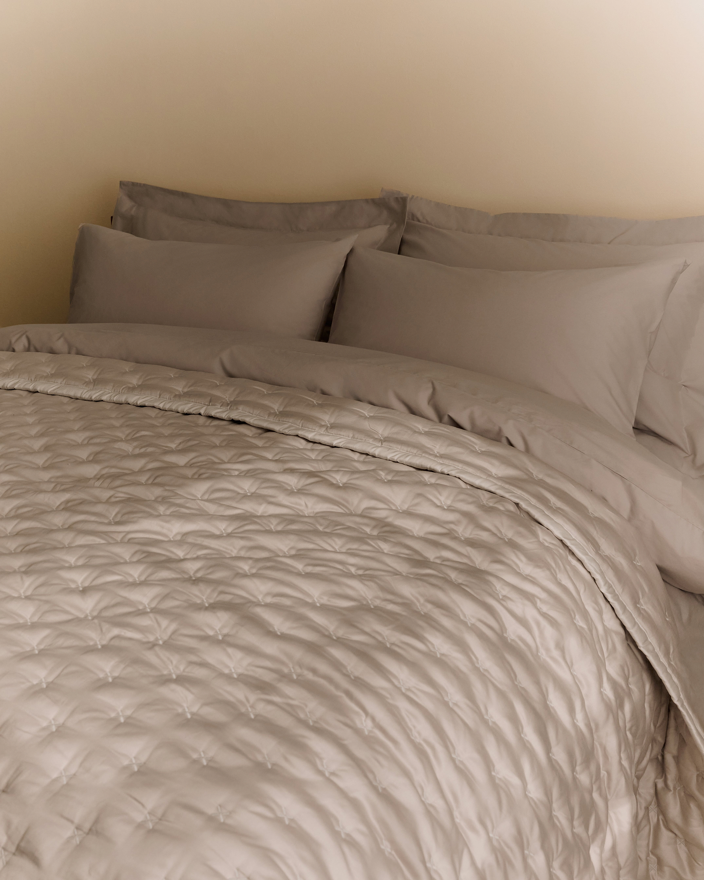 Crisp & Cool Organic Cotton Duvet Set - Pebble