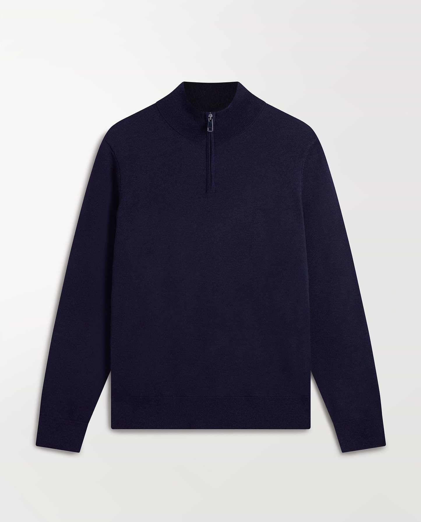 Men's Fine Merino 1/4 Zip Jumper - Indigo