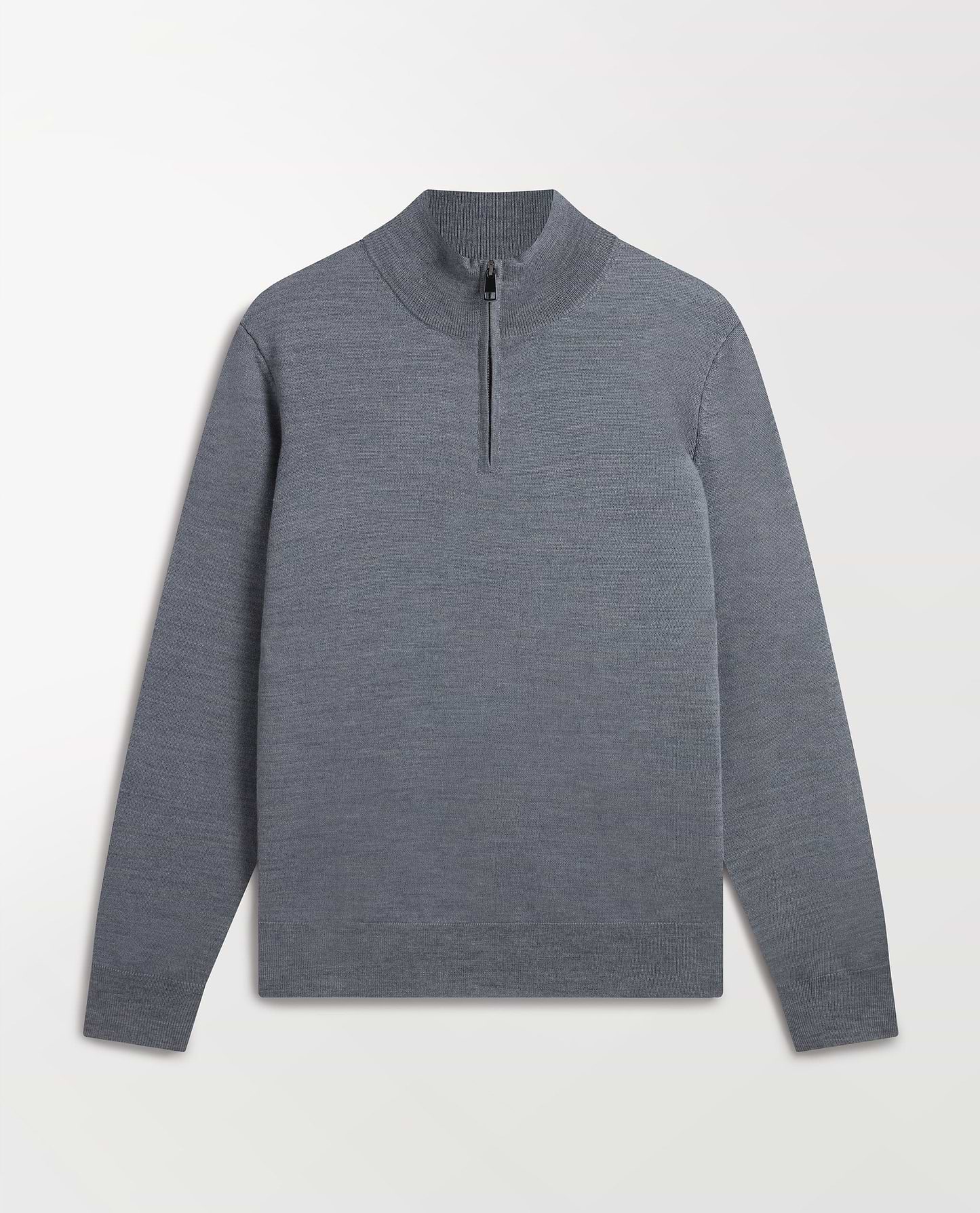 Men's Fine Merino 1/4 Zip Jumper - Grey