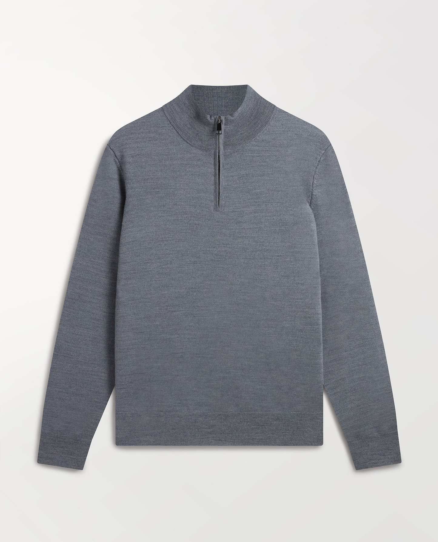 Men's Fine Merino 1/4 Zip Jumper - Grey
