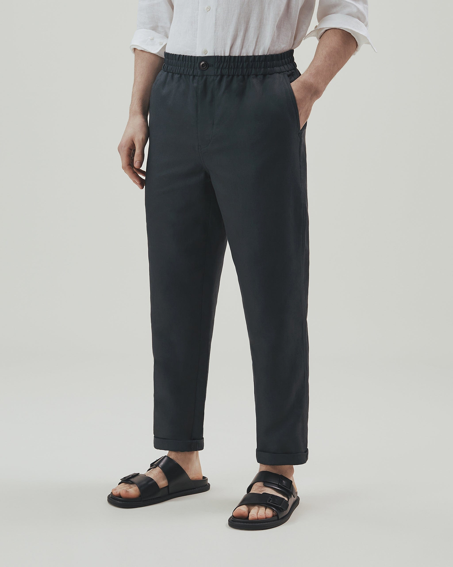 Men's All Rounder French Linen Trouser - Mood Indigo