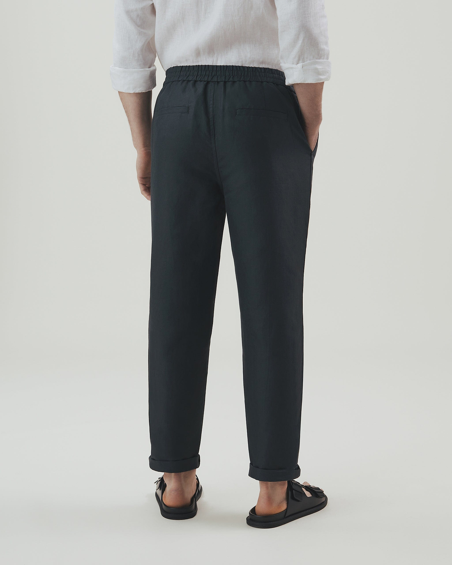 Men's All Rounder French Linen Trouser - Mood Indigo