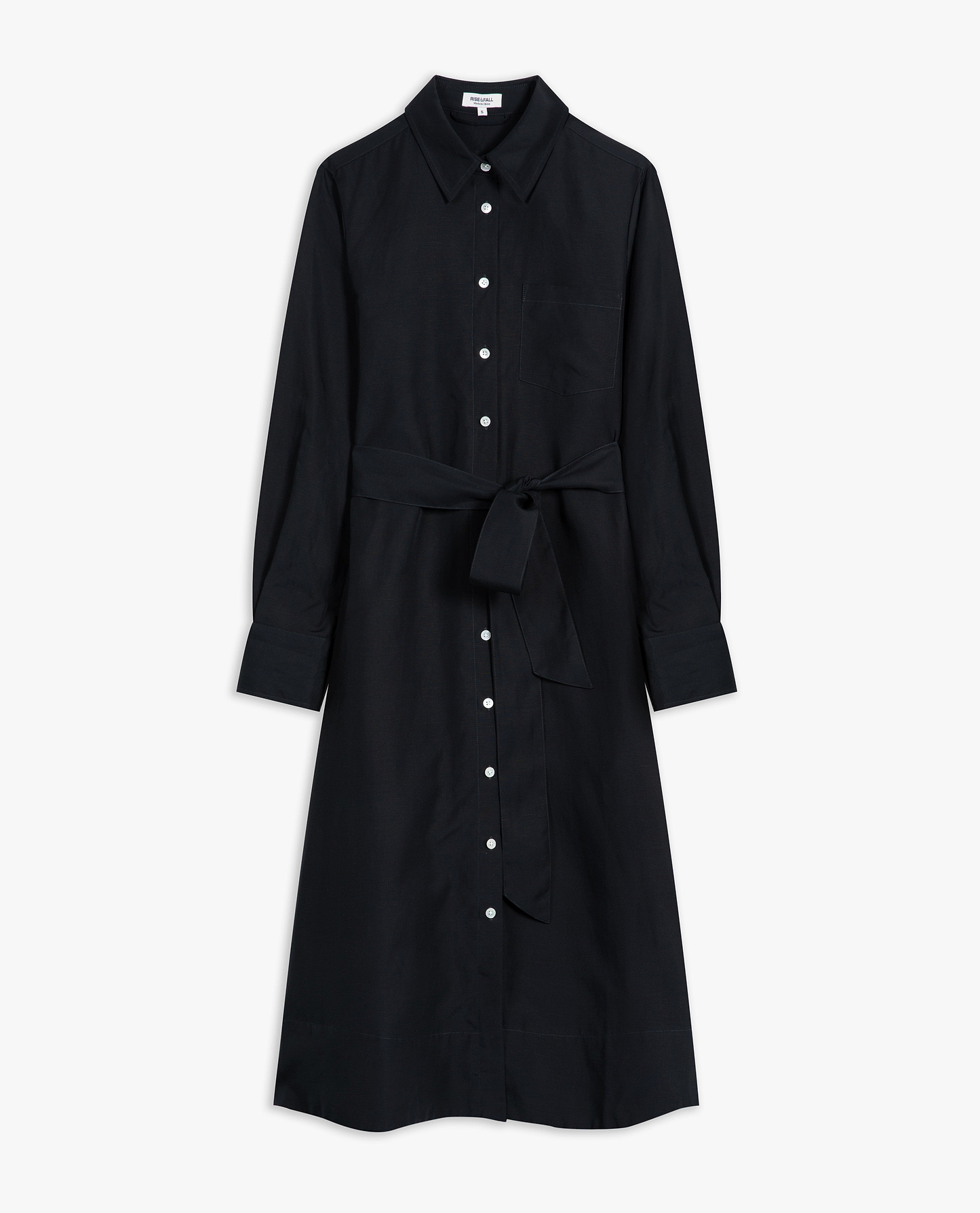 Women's Future-Linen Shirt Dress - Black