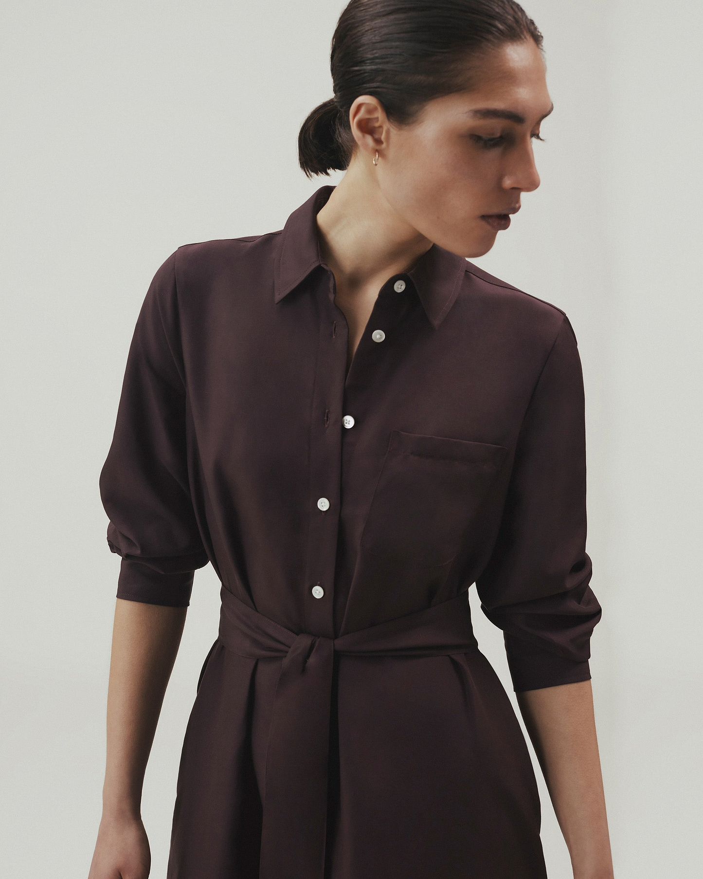 Women's Future-Linen Shirt Dress - Umber
