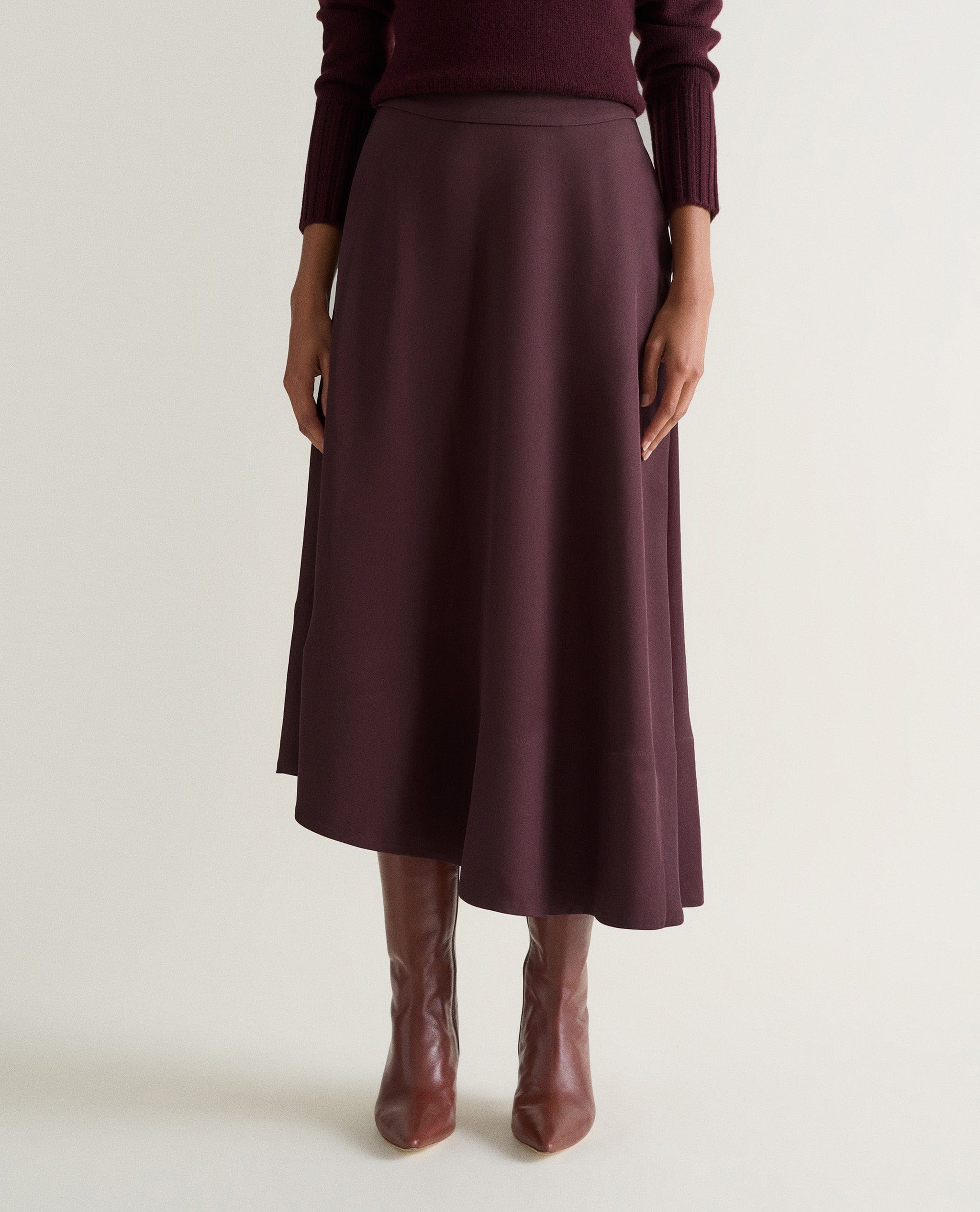Women's NAIA™ Asymmetric Skirt - Midnight Plum