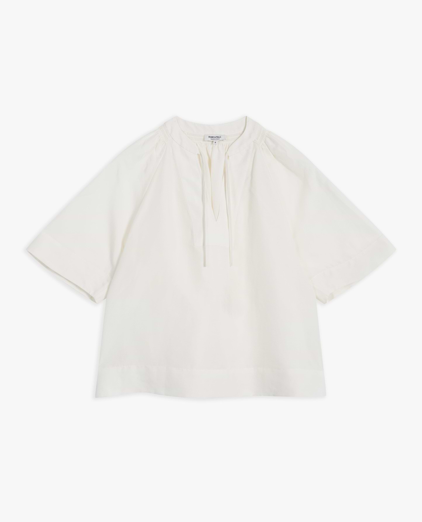 Women's Future-Linen Tie Neck Blouse - Buttermilk