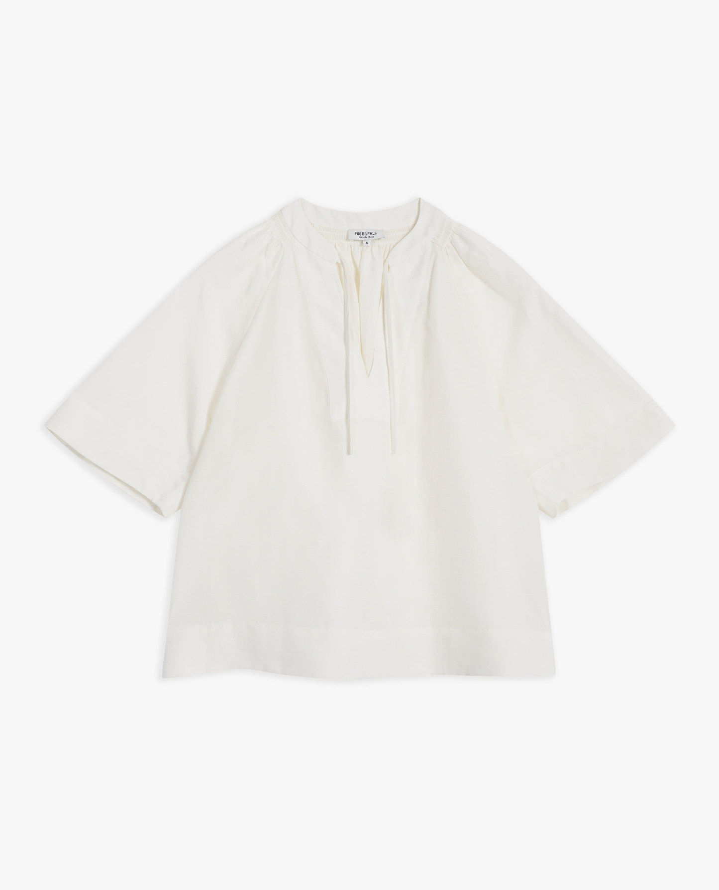 Women's Future-Linen Tie Neck Blouse - Buttermilk