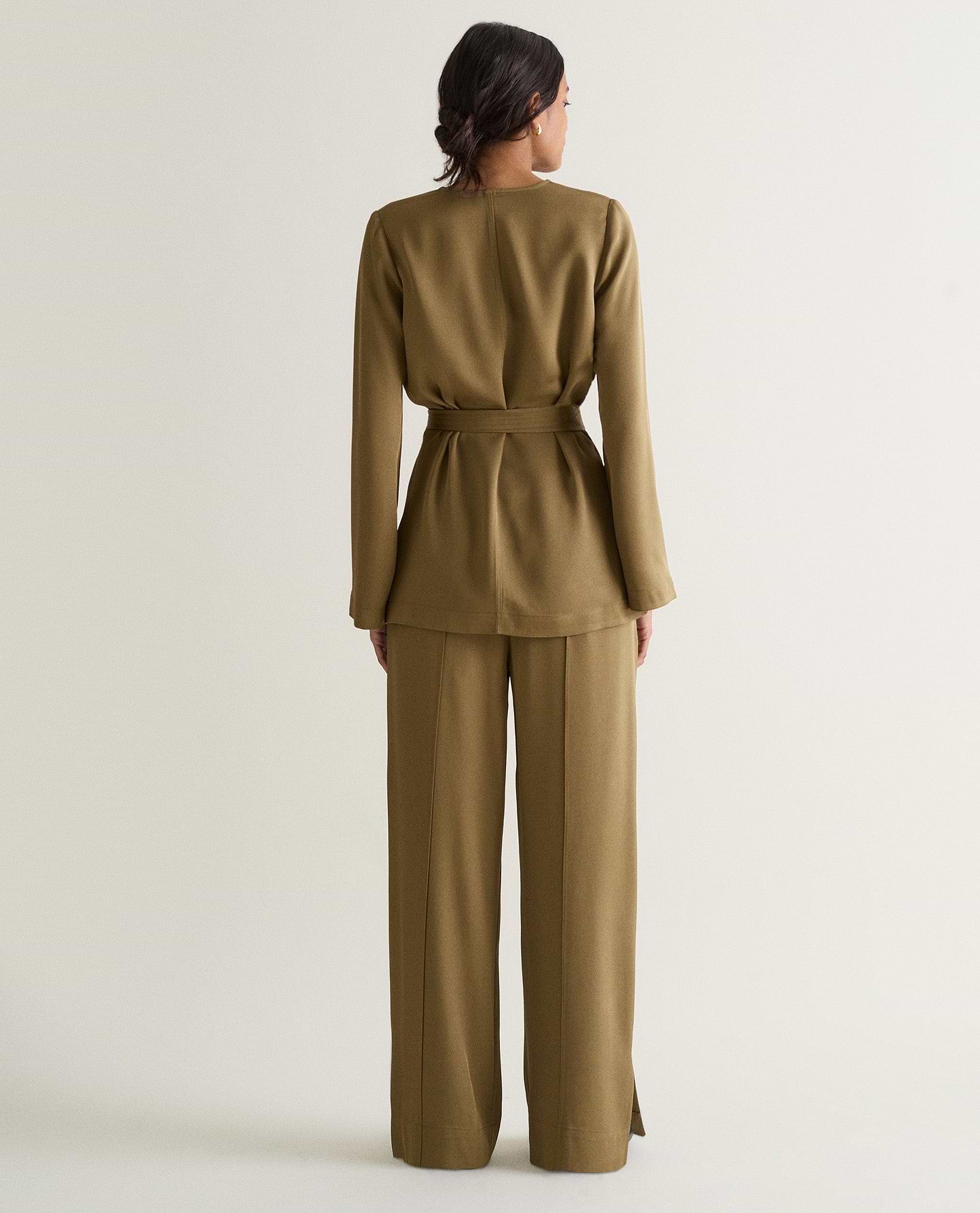 Women's NAIA™ Draped Wrap Top - Golden Olive