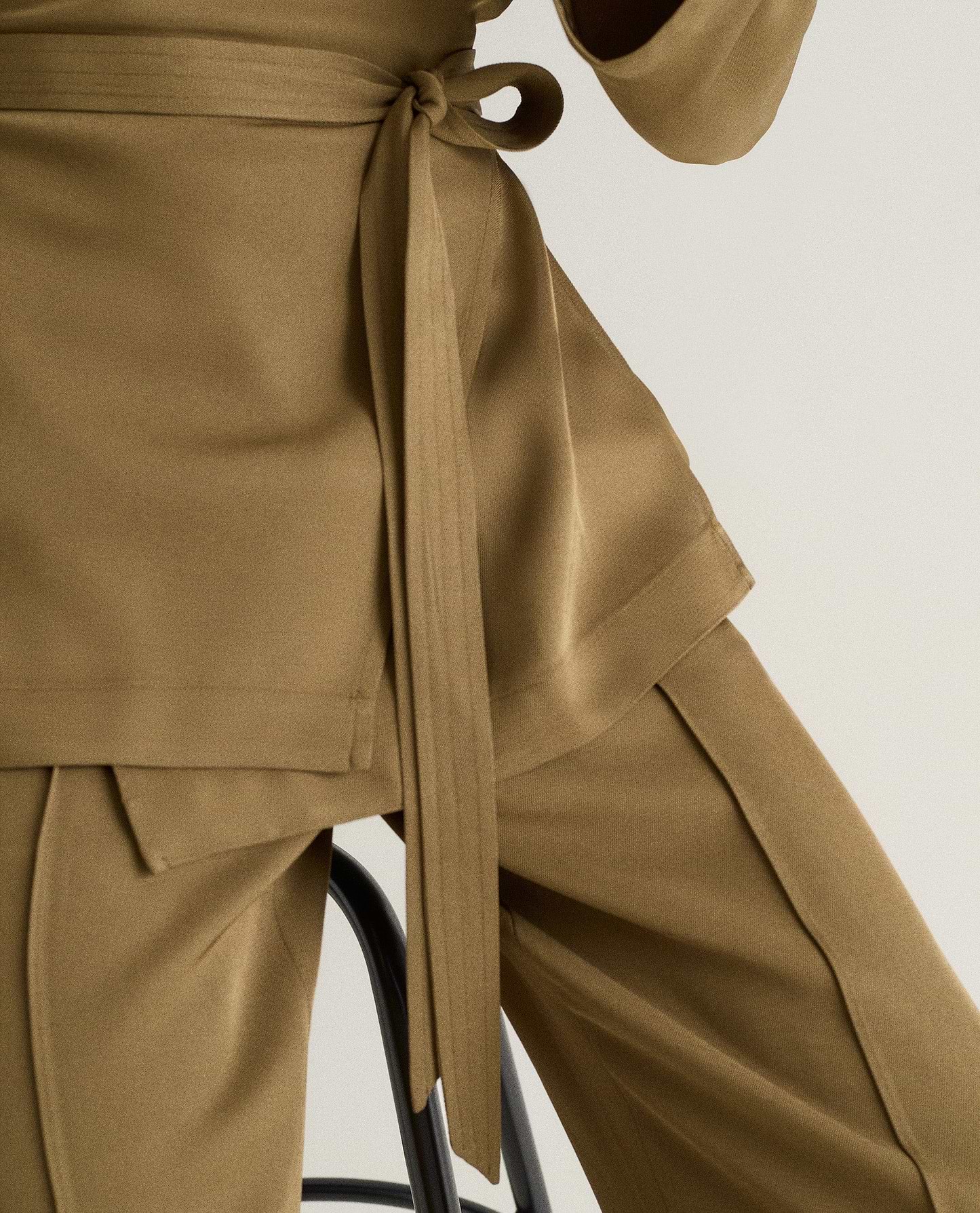 Women's NAIA™ Draped Wrap Top - Golden Olive