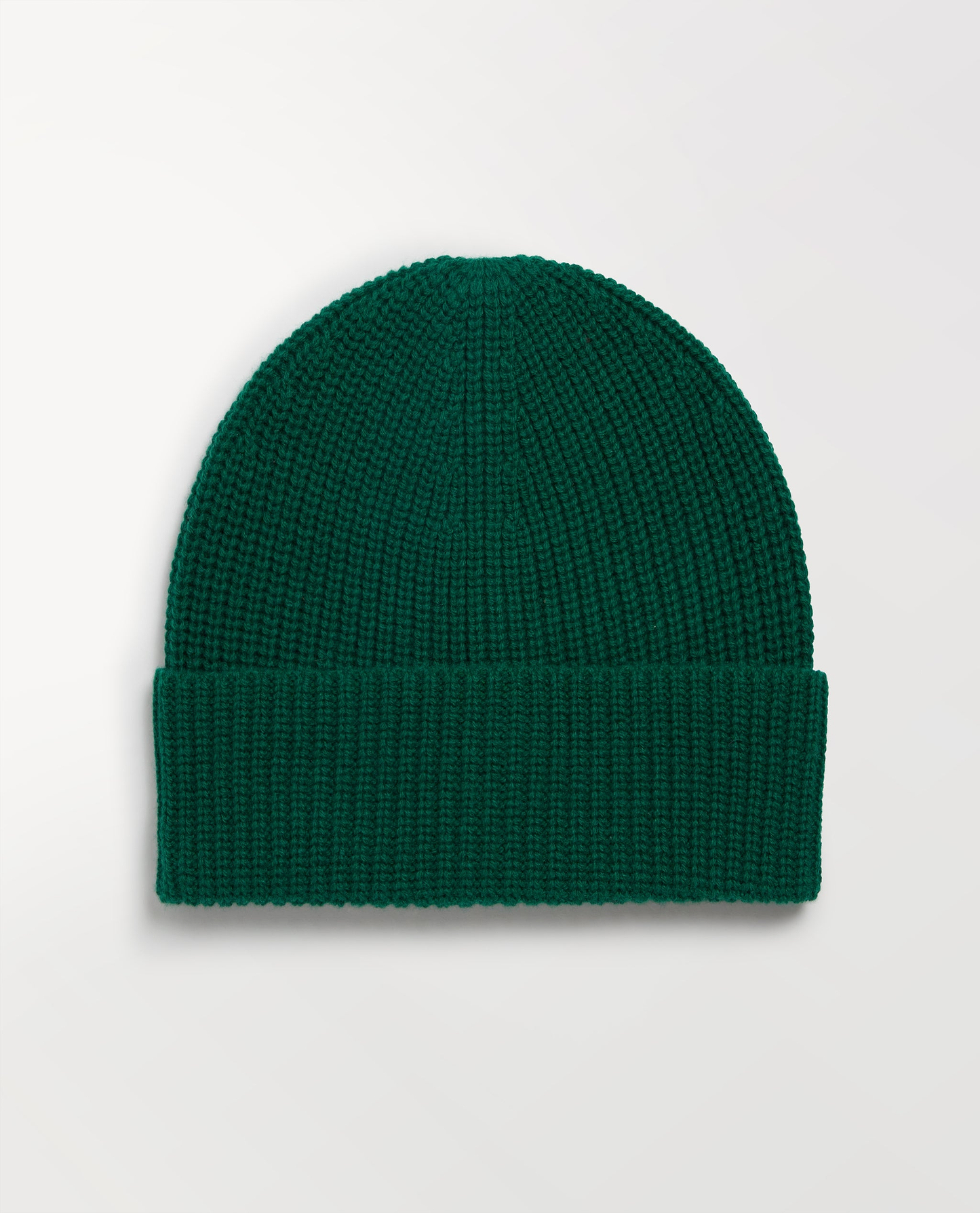 Women's Cashmere Merino Ribbed Knit Beanie - Malachite