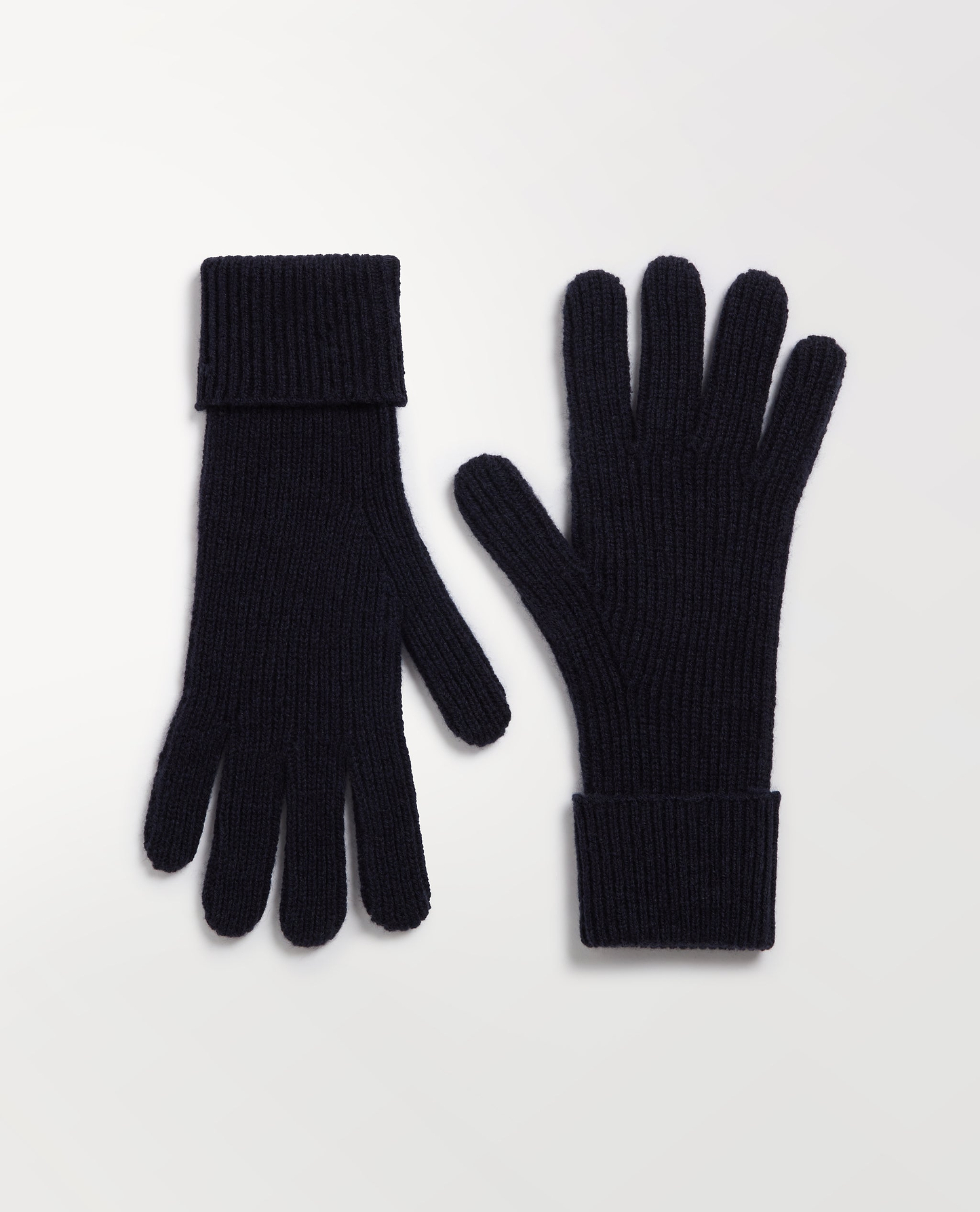 Women's Cashmere Merino Ribbed Gloves - Mood Indigo