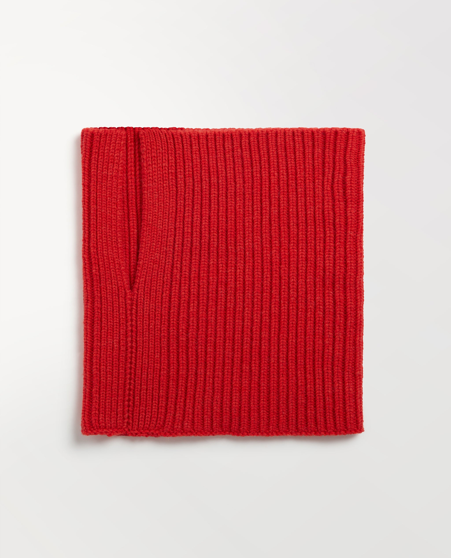Women's Cashmere Merino Ribbed Collar - Poppy