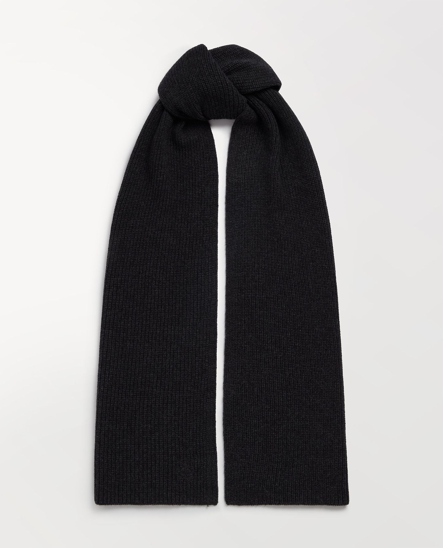 Women's Cashmere Merino Ribbed Scarf - Charcoal