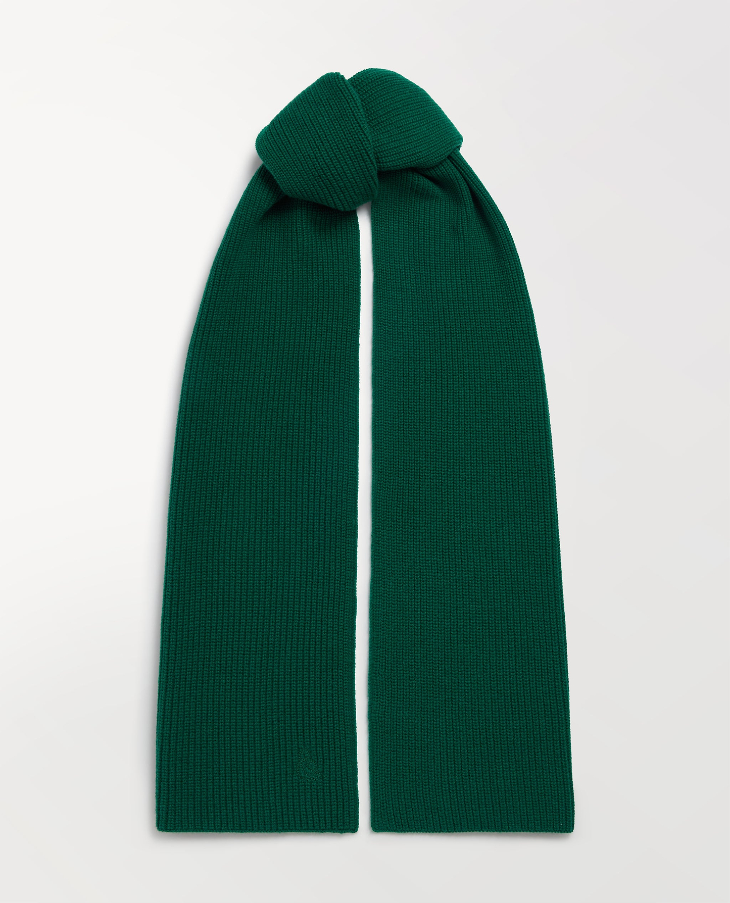 Women's Cashmere Merino Ribbed Scarf - Malachite