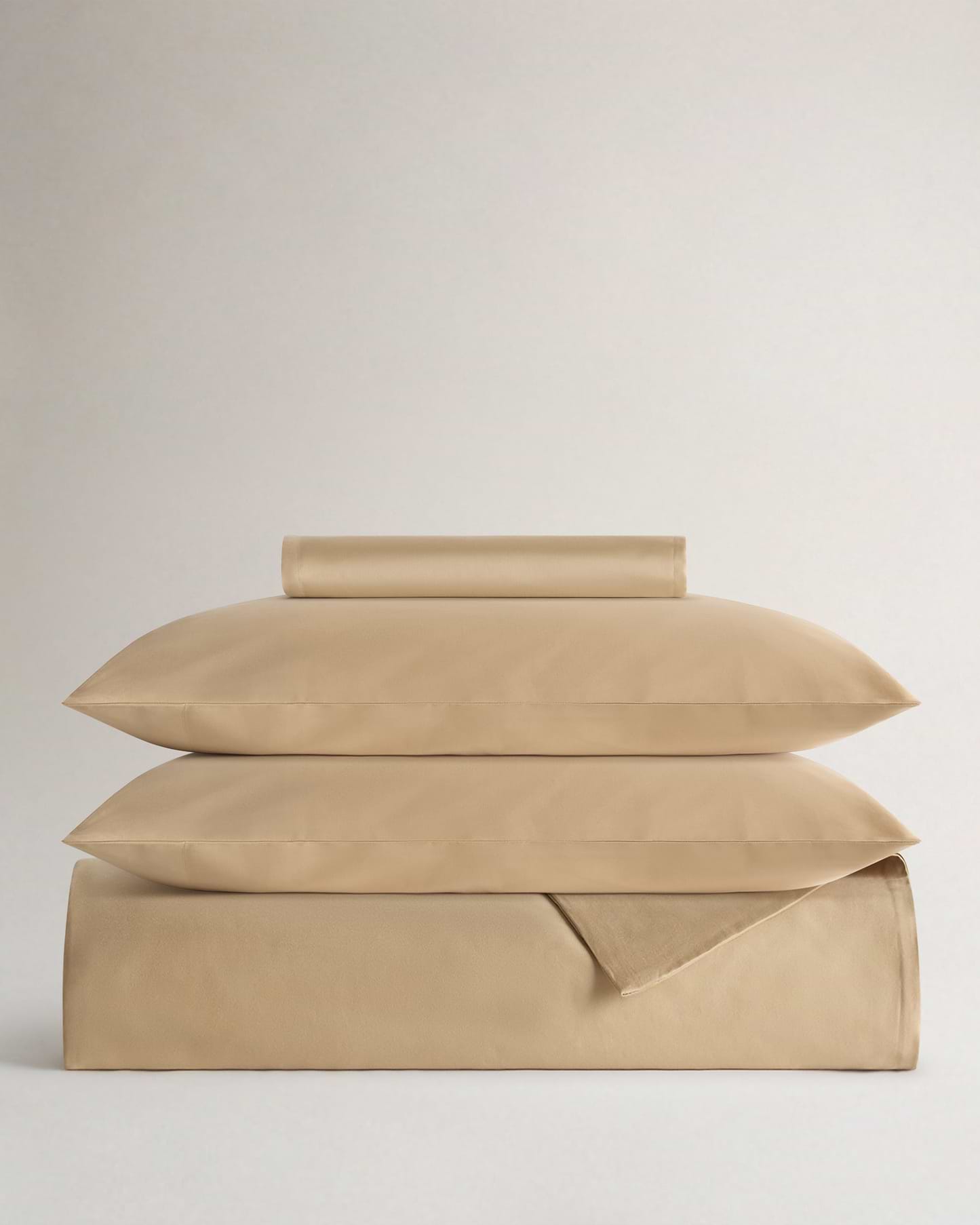 Soft & Smooth Cotton Sateen Duvet Set - Wheat