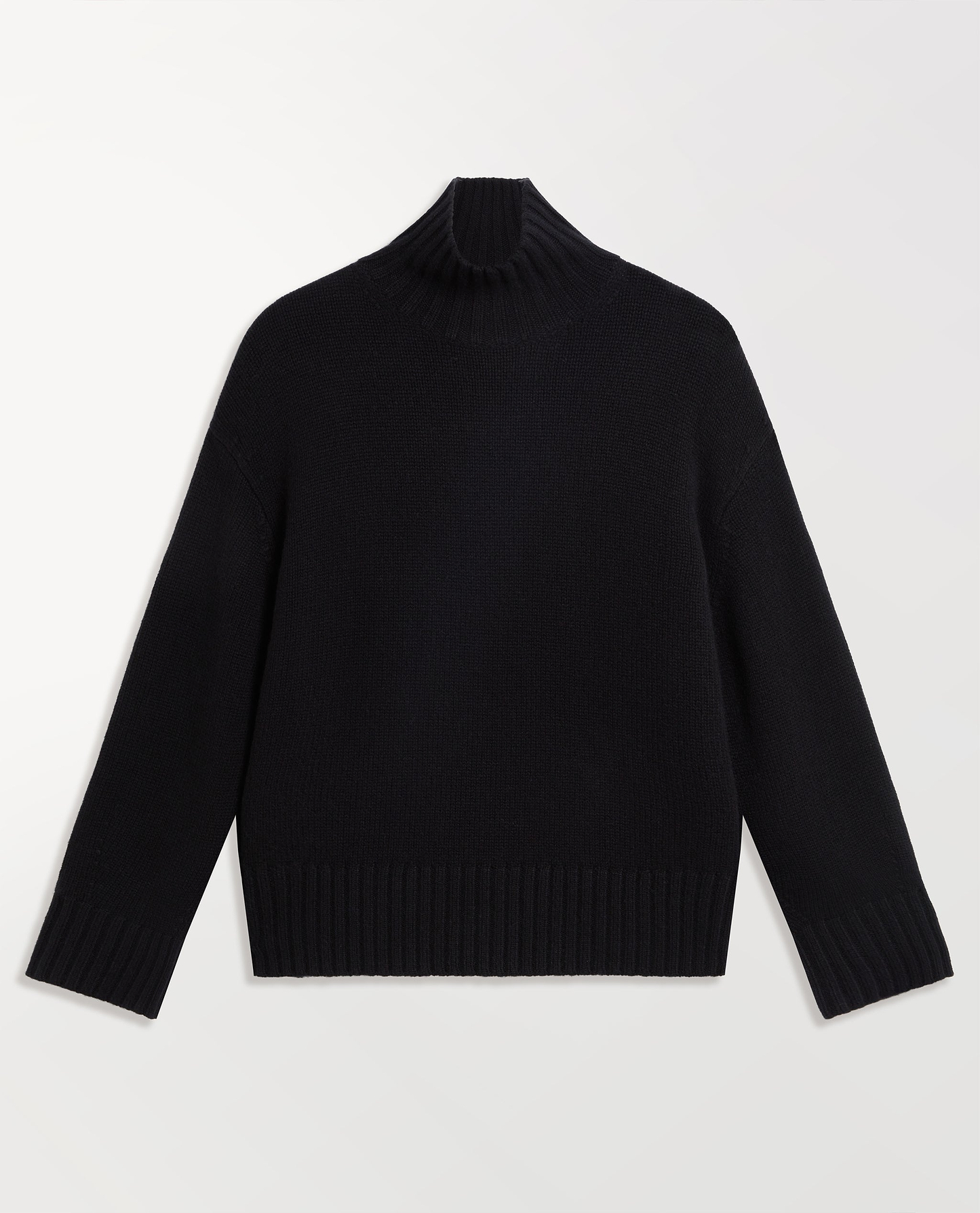 Women's Finest Cashmere High Neck Jumper - Black