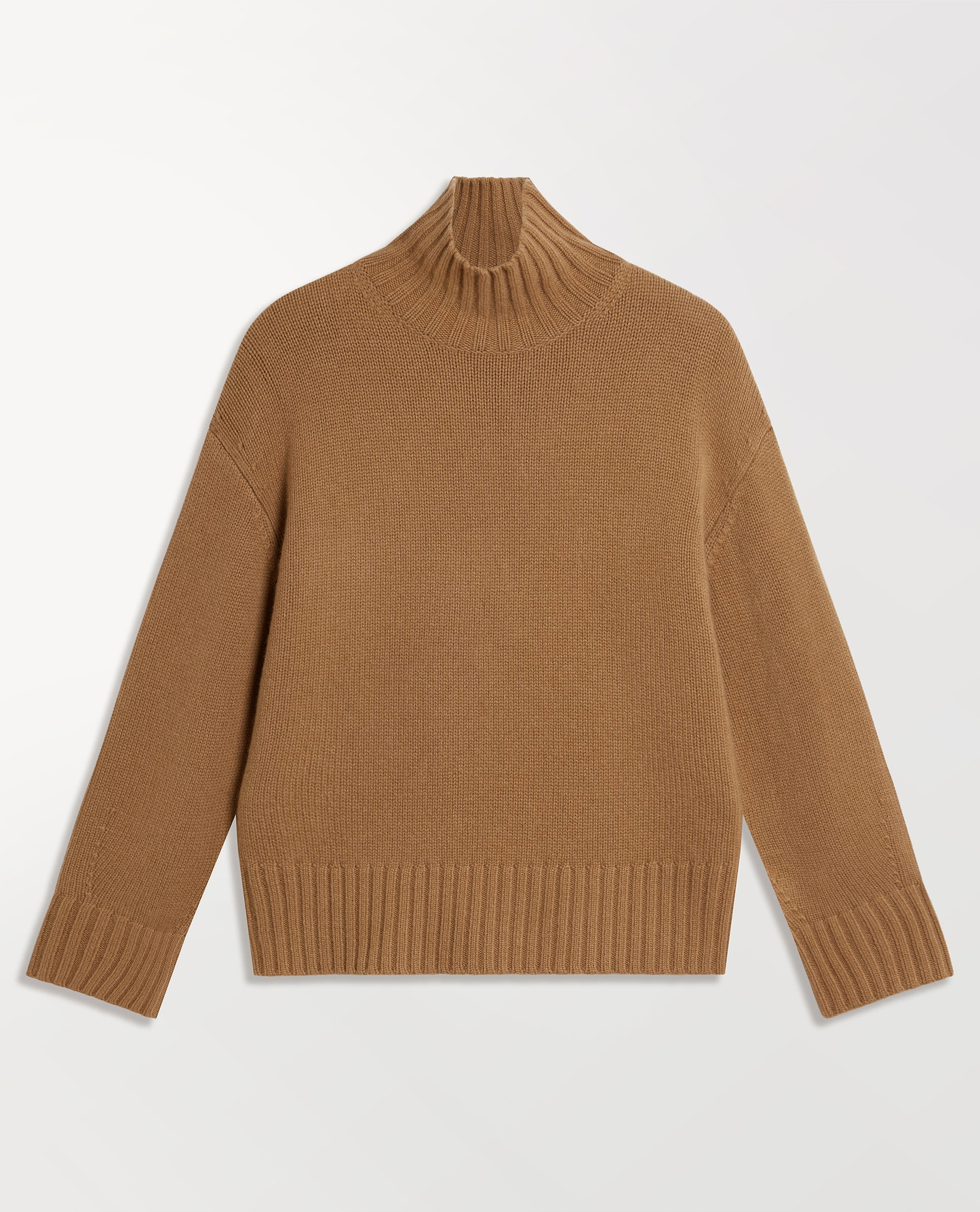 Women's Finest Cashmere High Neck Jumper - Deep Camel