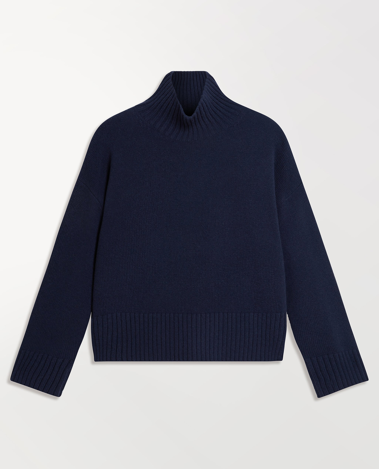 Women's Wool High Neck Jumper - Mood Indigo