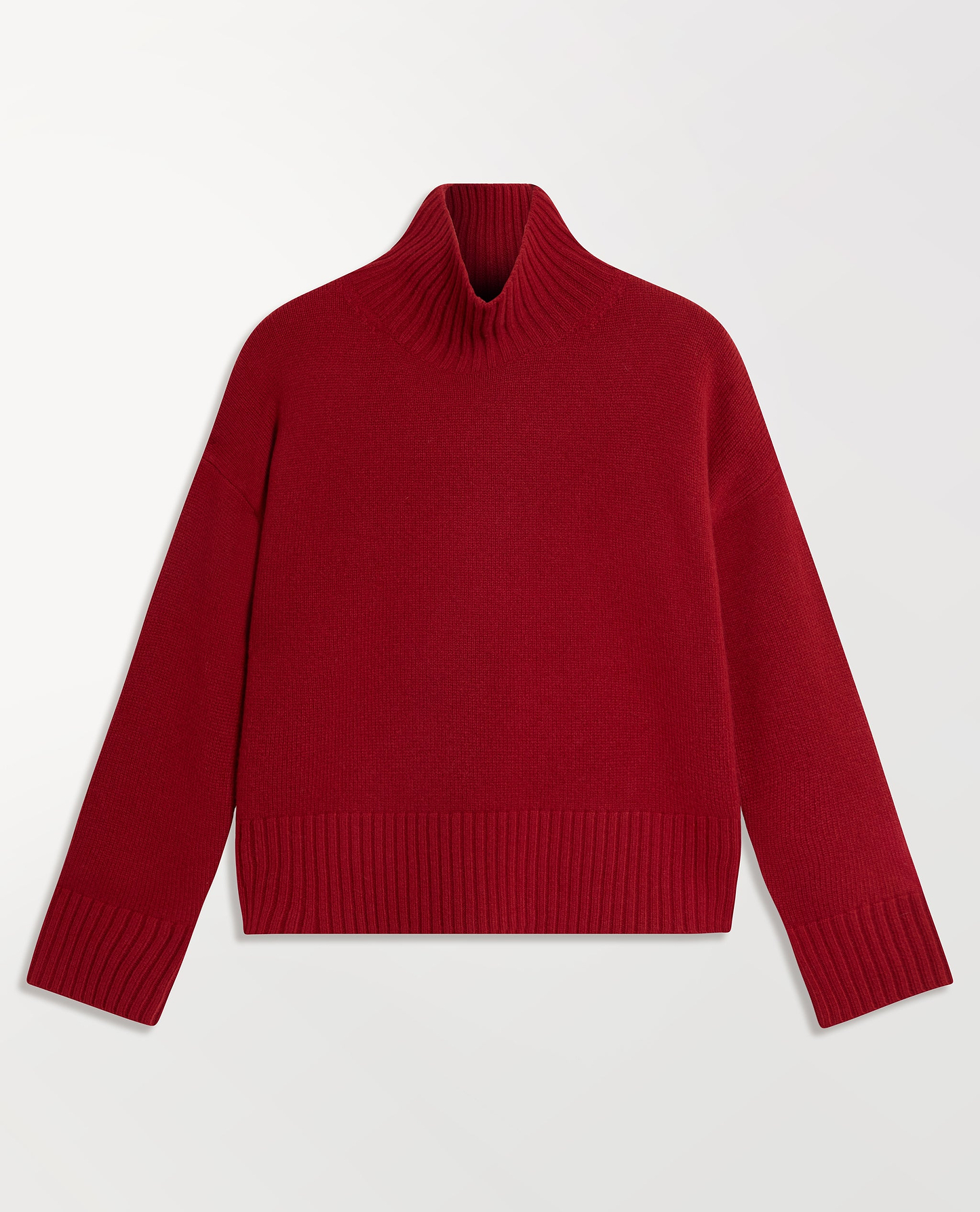 Women's Wool High Neck Jumper - Russet