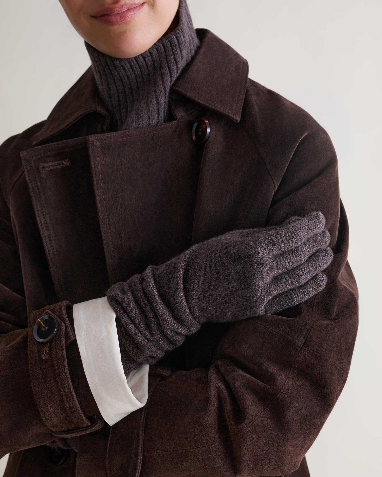 Finest Cashmere Long Gloves - Chocolate