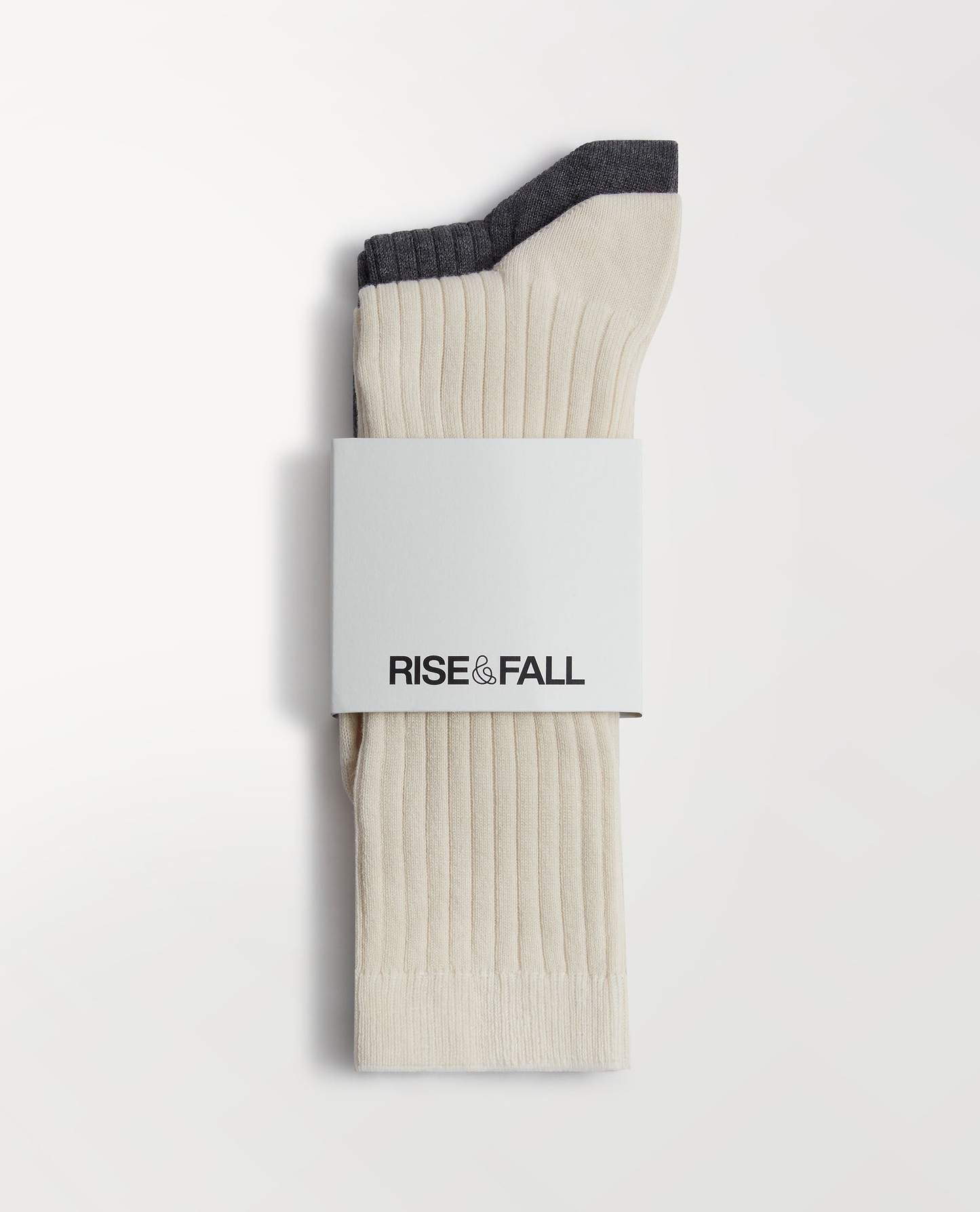 Women's Cotton Ribbed Socks (Pack of 2) - Buttermilk/Graphite