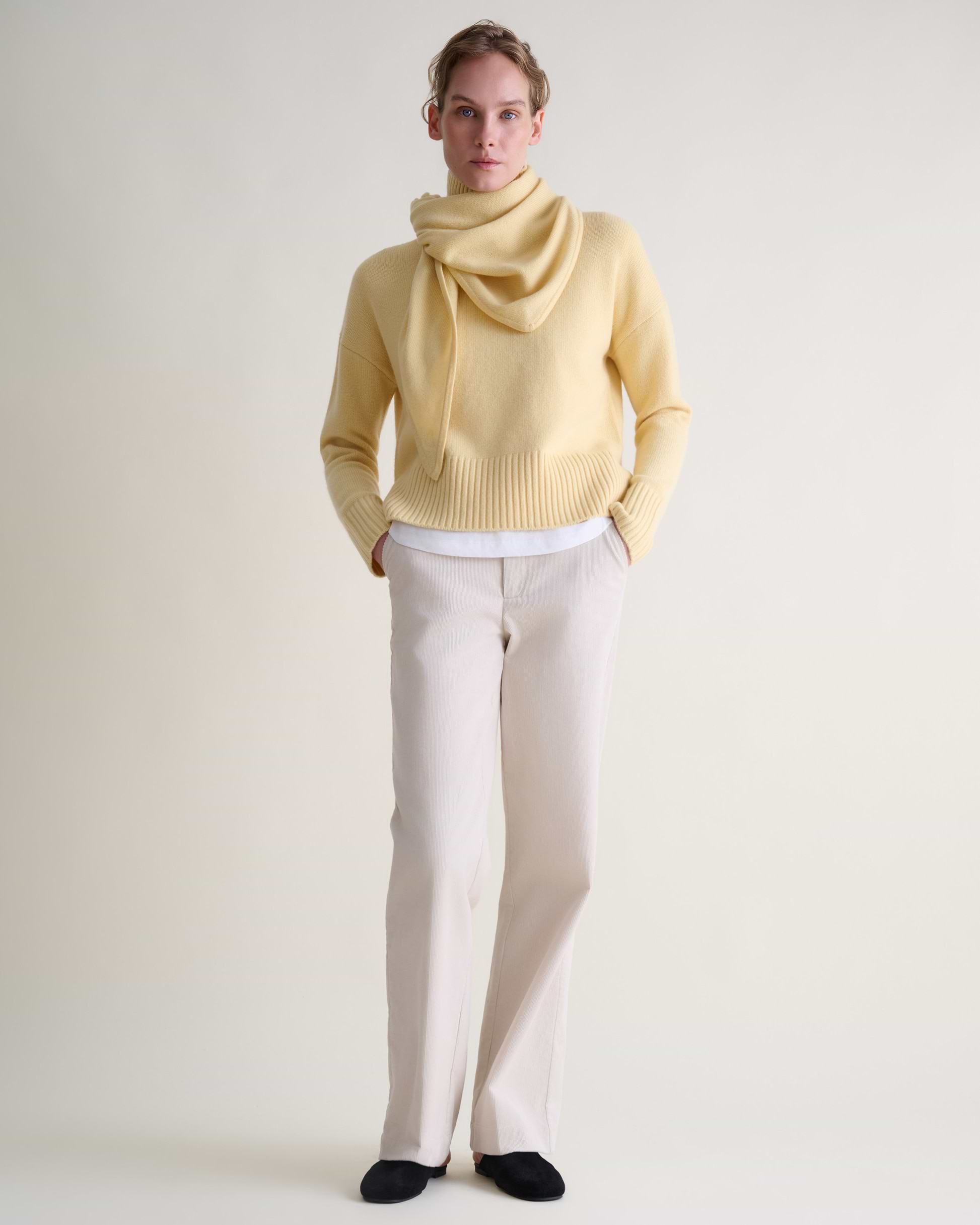 Women's Cashmere Merino Bandana - Citrine
