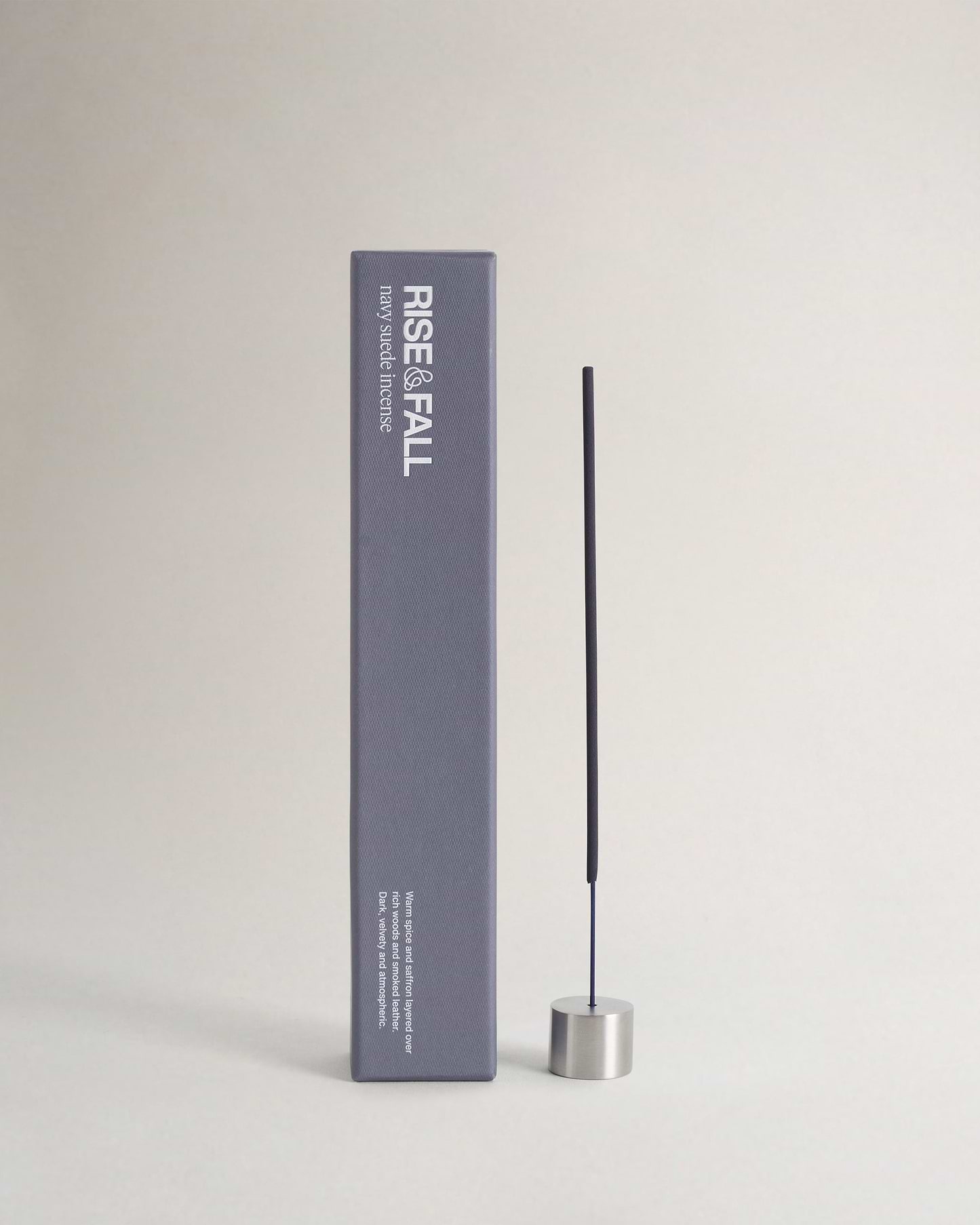 Image 1 of 3 showing Navy Suede Incense Gift Set