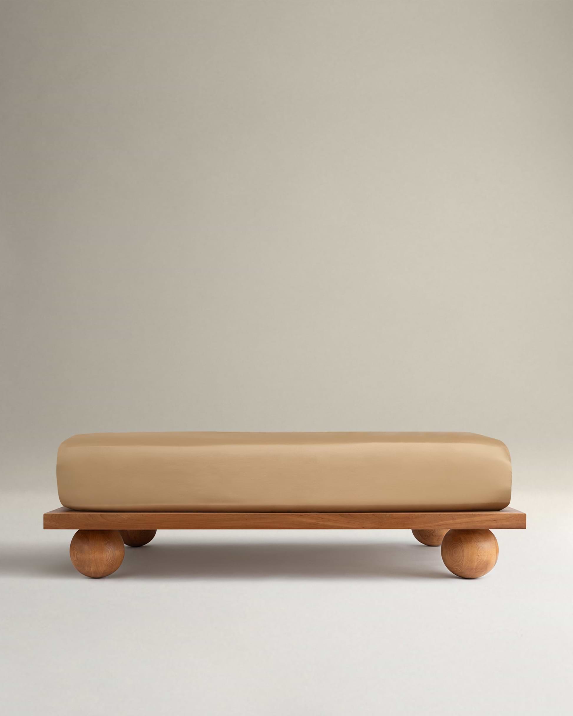 Soft & Smooth Cotton Sateen Fitted Sheet - Wheat