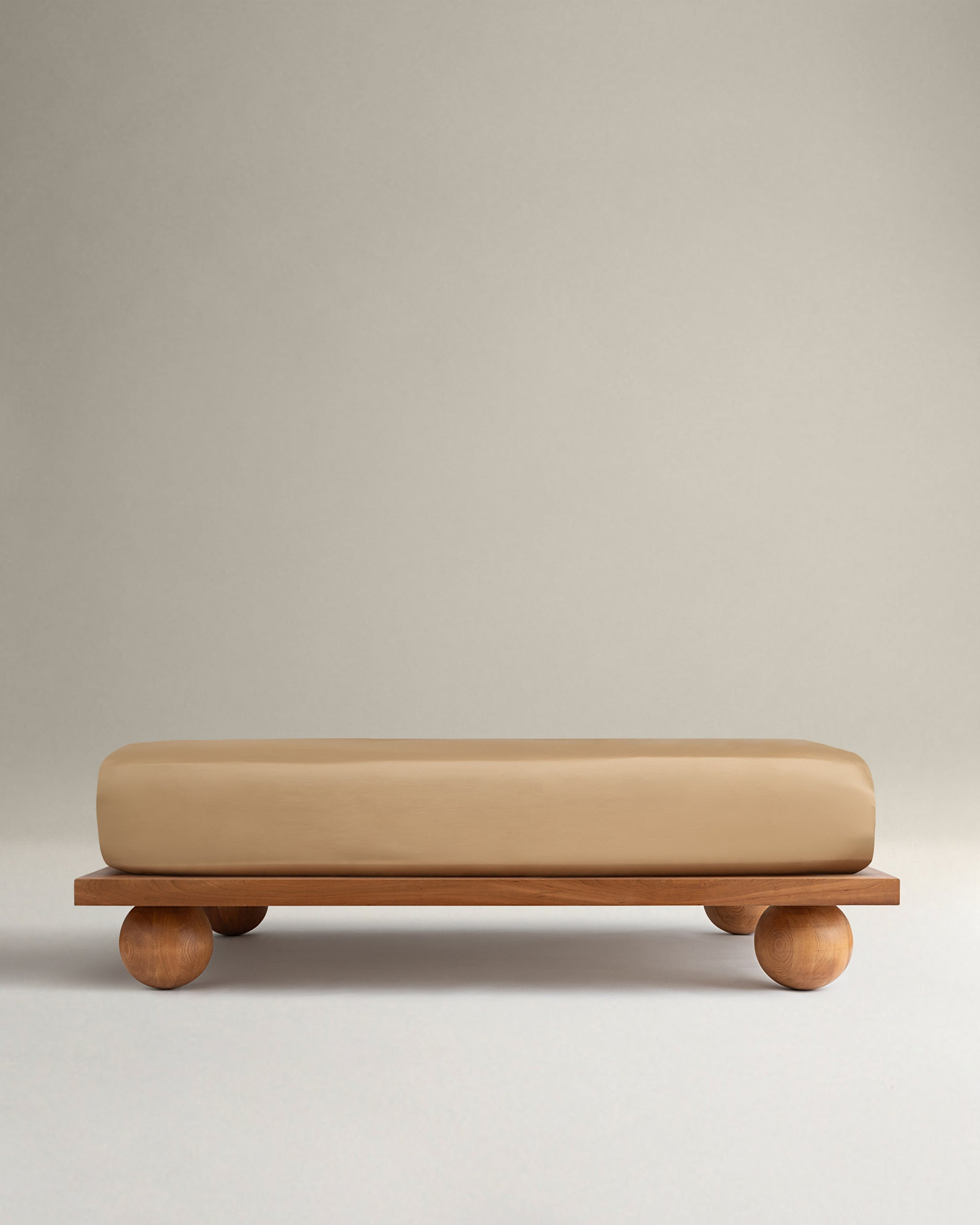 Soft & Smooth Cotton Sateen Fitted Sheet - Wheat