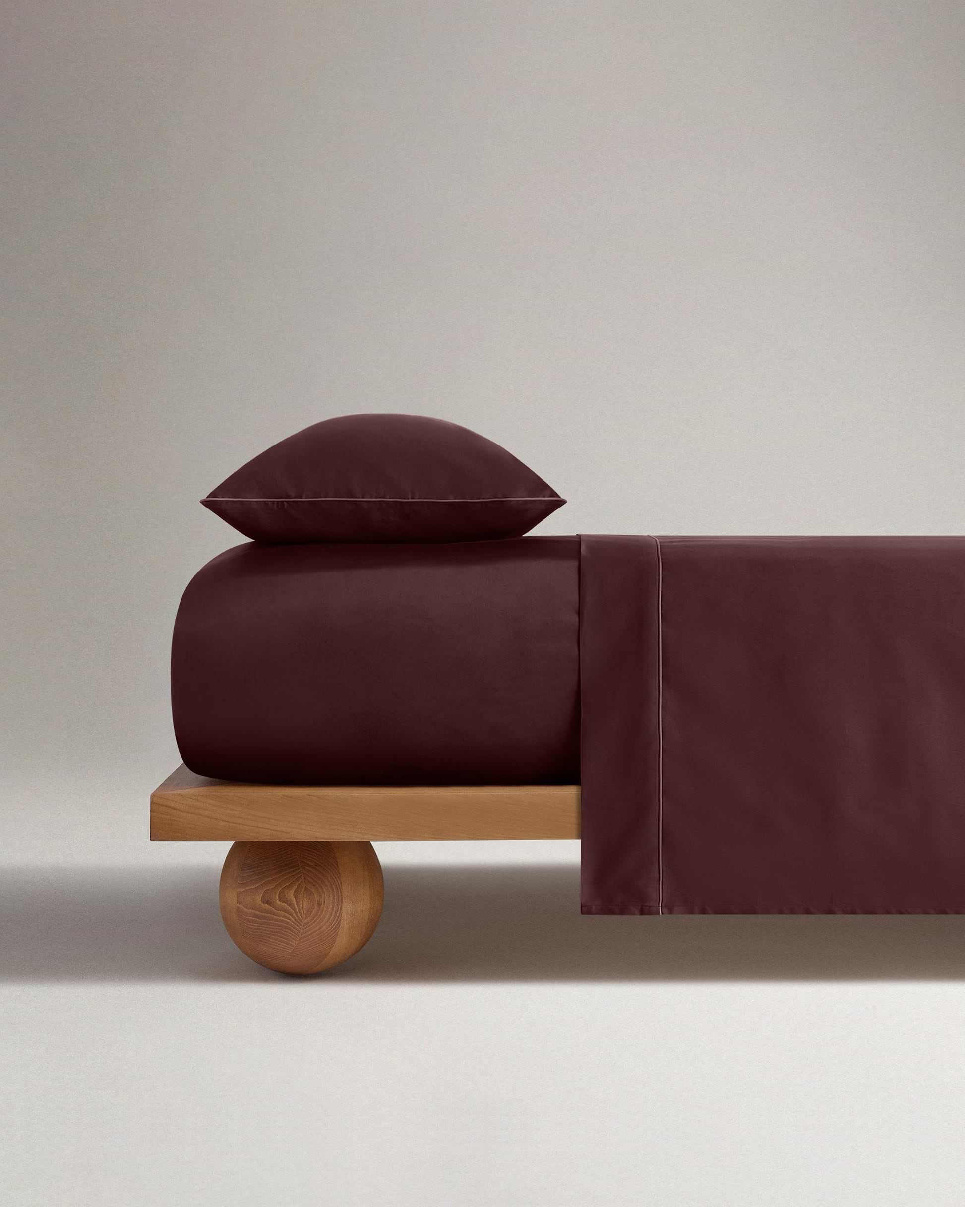 Soft & Smooth Cotton Sateen Duvet Set - Umber Deep Clay Piping