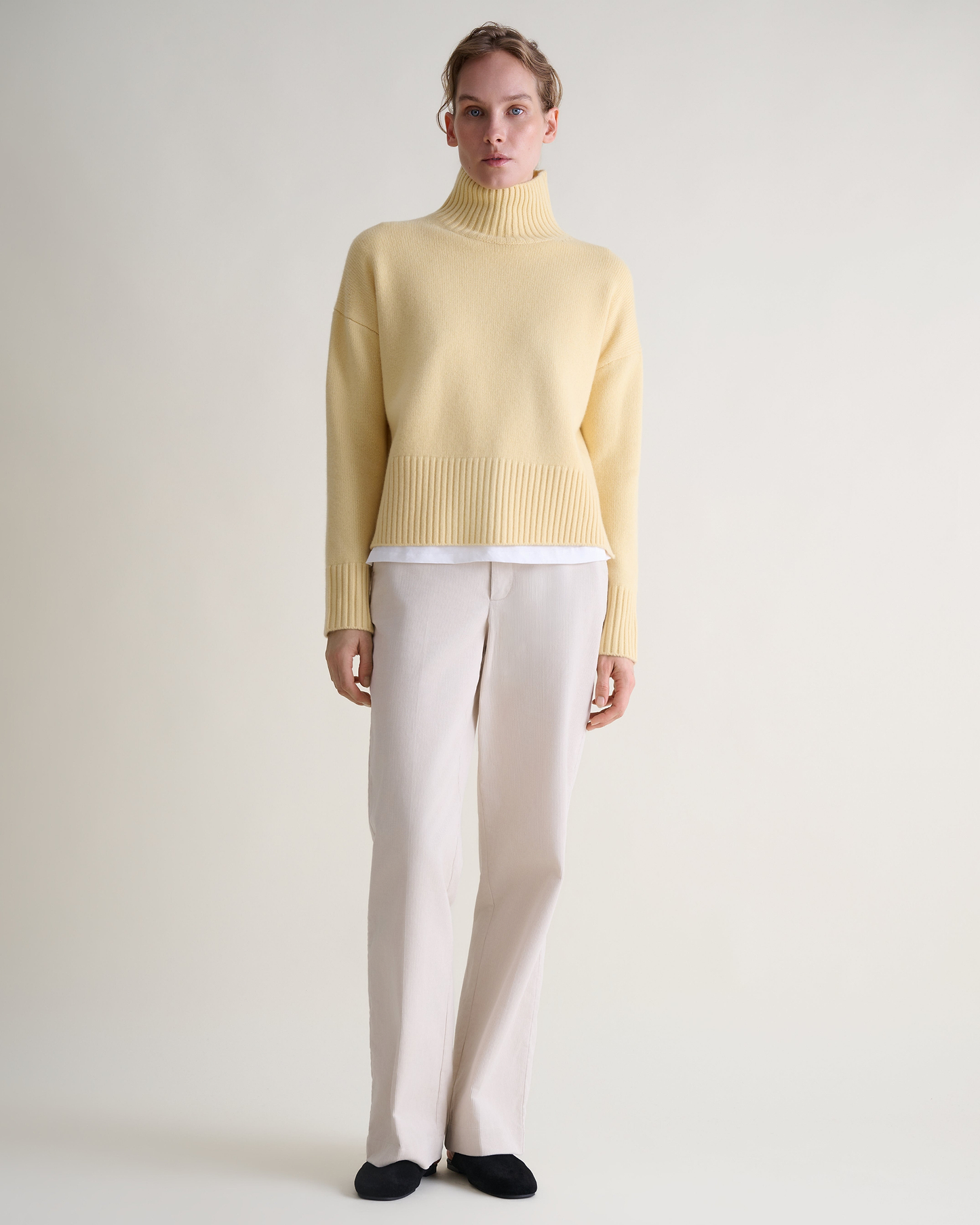 Women's Wool High Neck Jumper - Citrine