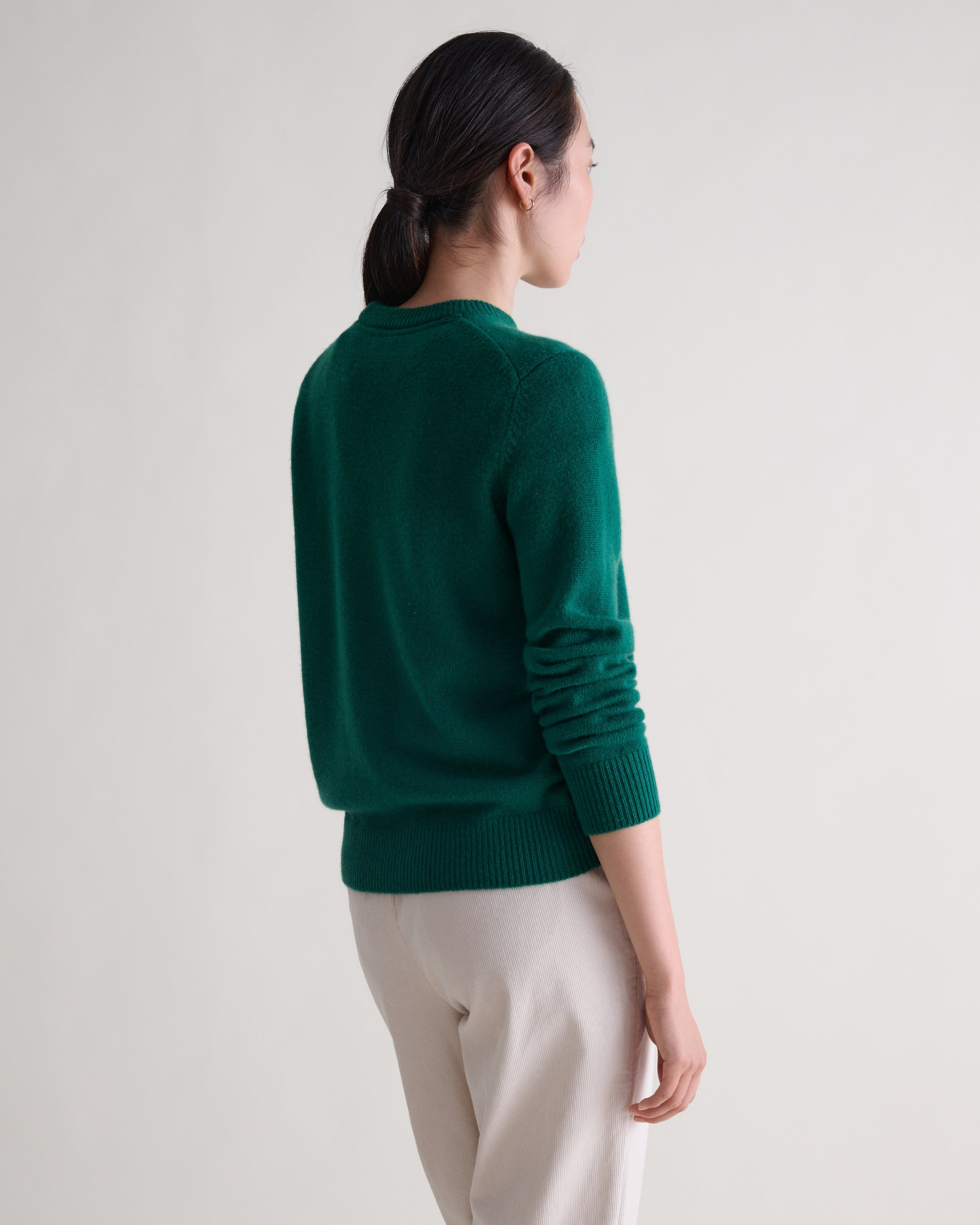 Women's Finest Midweight Cashmere Crew Neck Jumper - Malachite