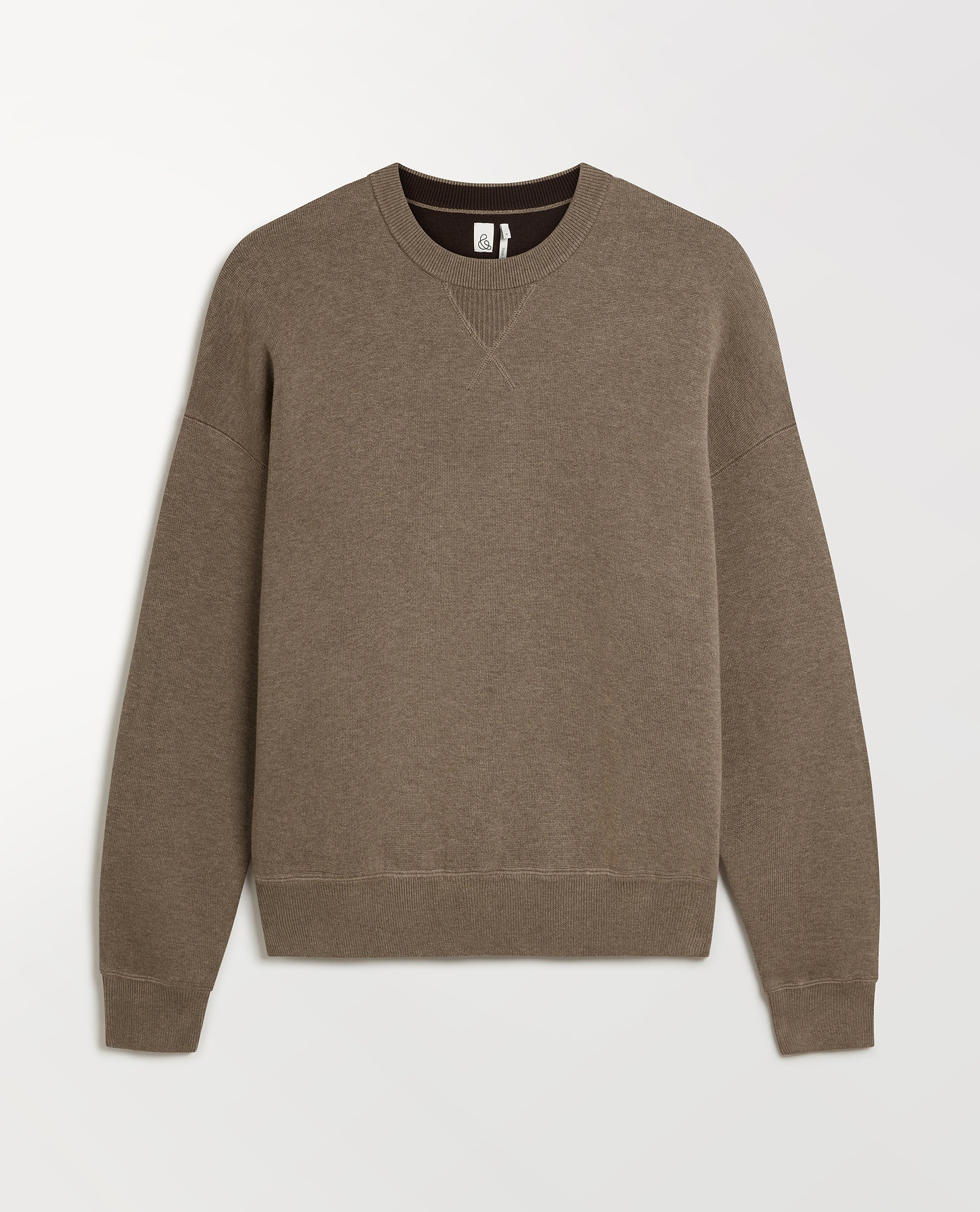 Women's Merino Cotton Reversible Sweatshirt - Mole/Walnut