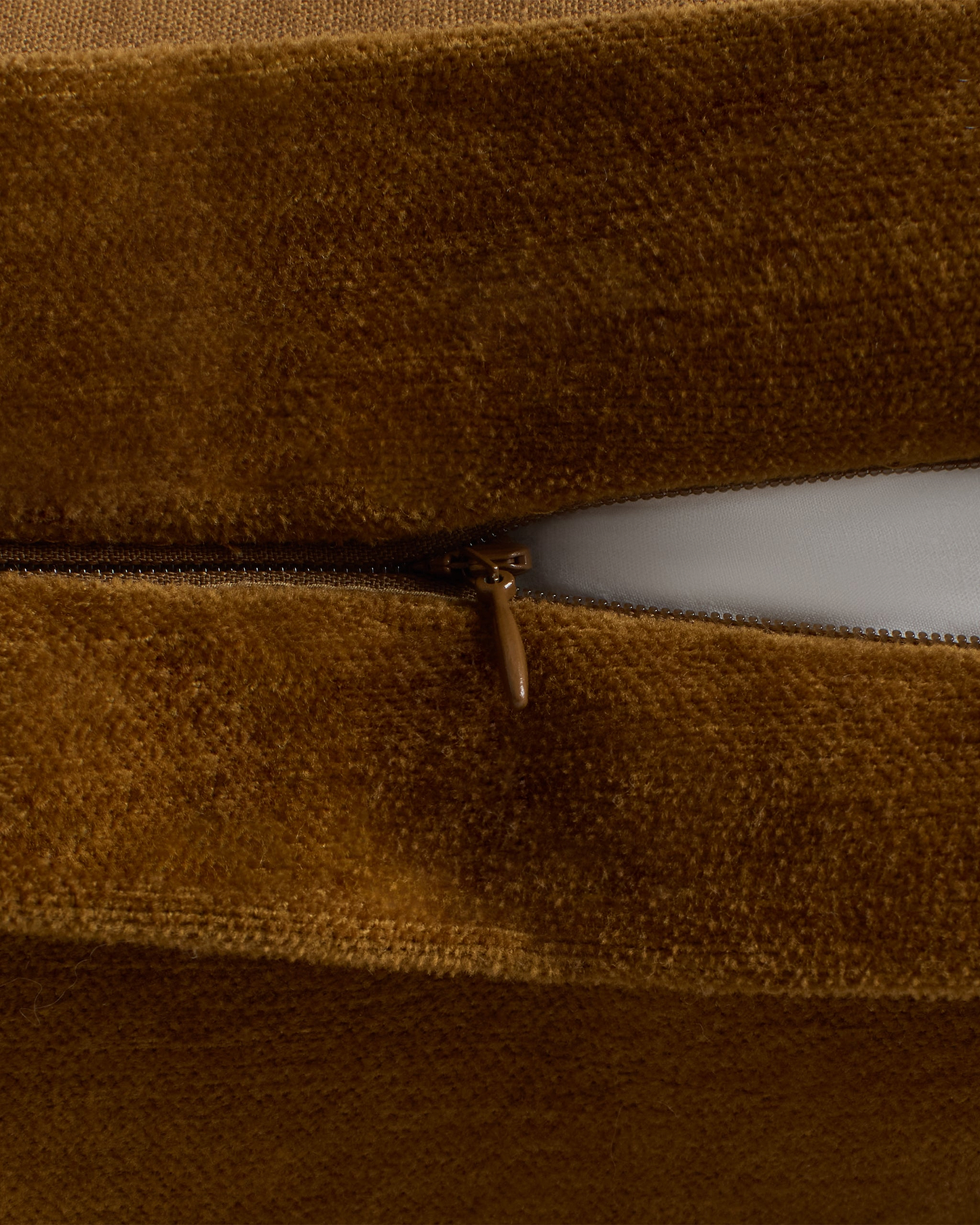 Cotton Chenille Square Cushion Cover - Ochre