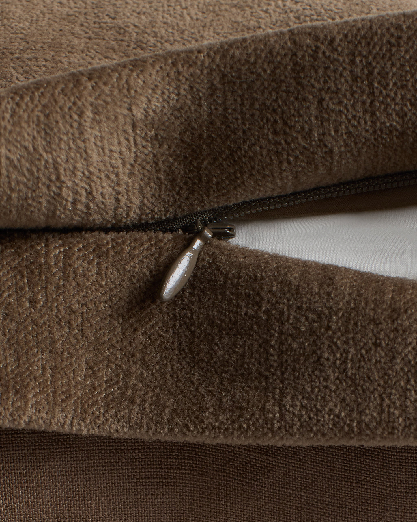 Cotton Chenille Square Cushion Cover - Tobacco