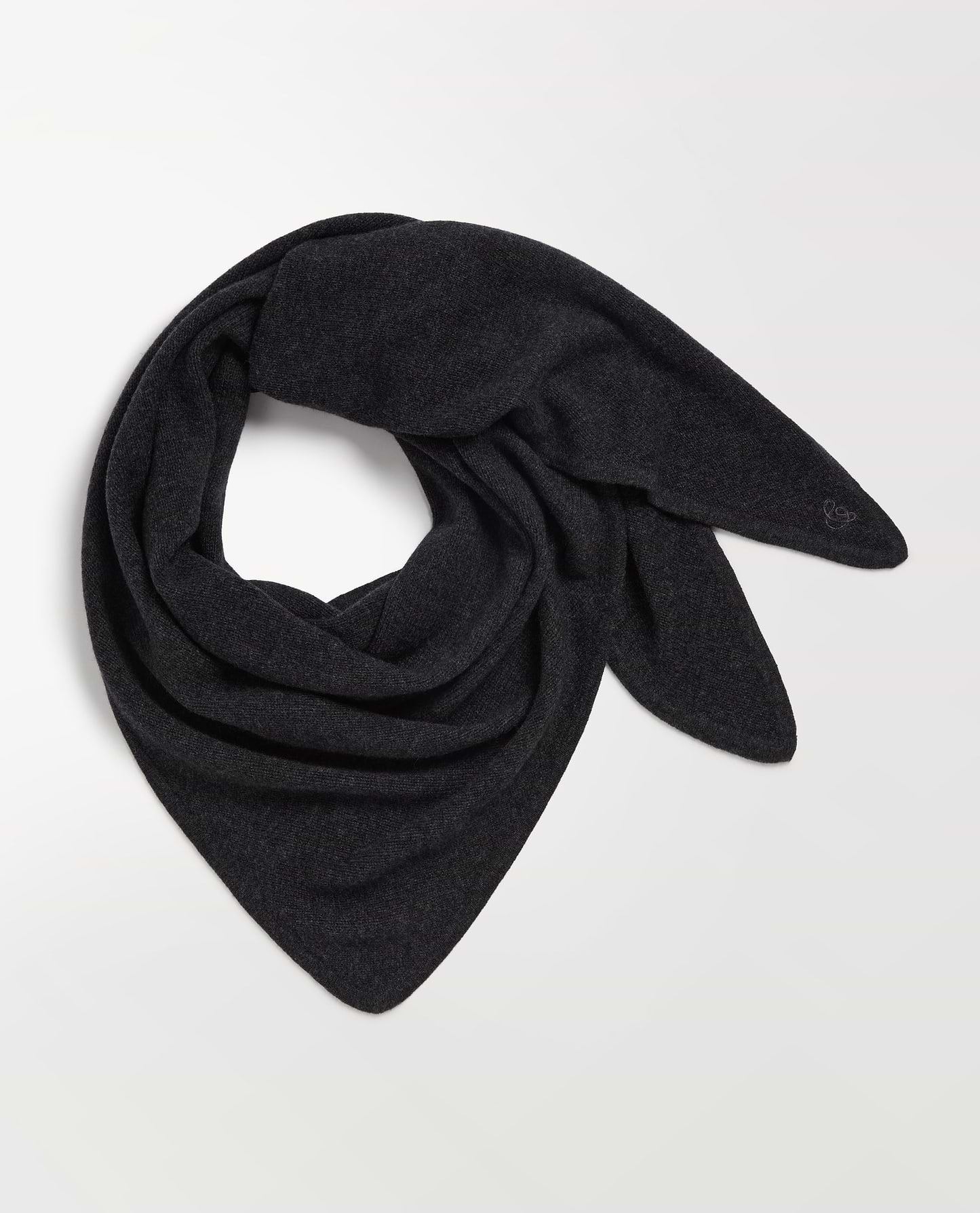 Women's Cashmere Merino Bandana - Charcoal