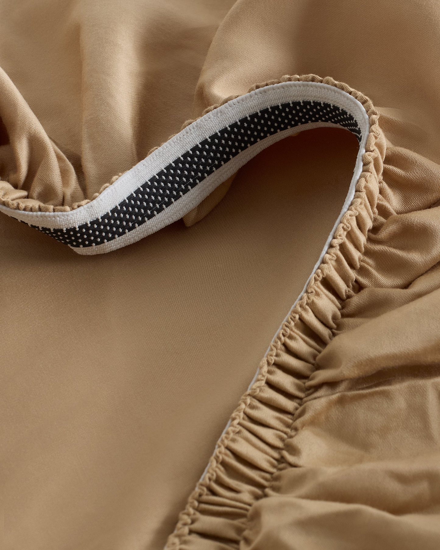 Soft & Smooth Cotton Sateen Fitted Sheet - Wheat