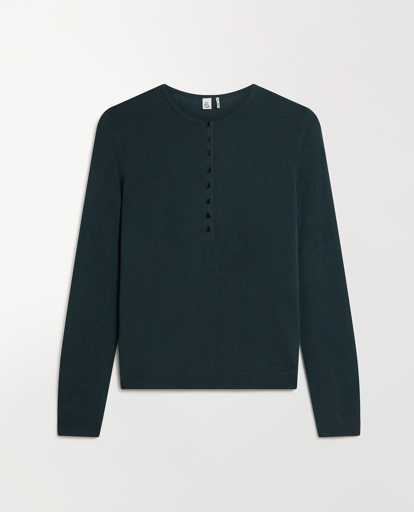 Women's Cashmere Merino Henley Jumper - Kelp