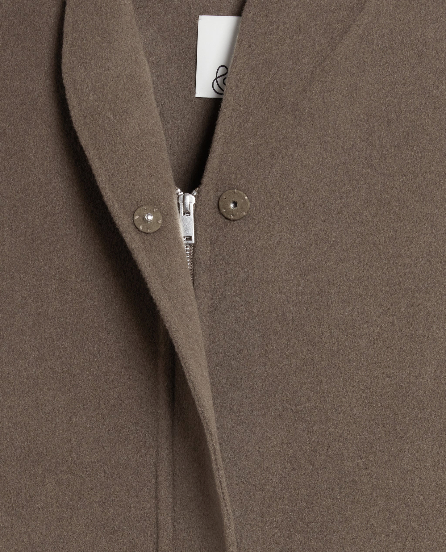 Women's Cashmere Wool Double Faced Bomber Jacket - Loam