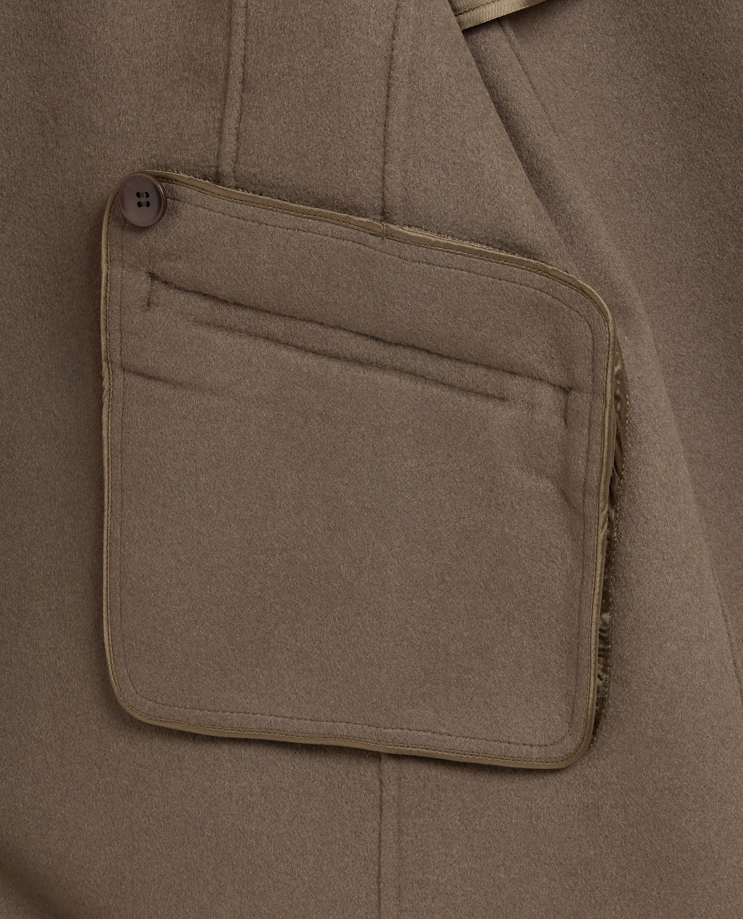 Women's Cashmere Wool Wrap Coat - Loam