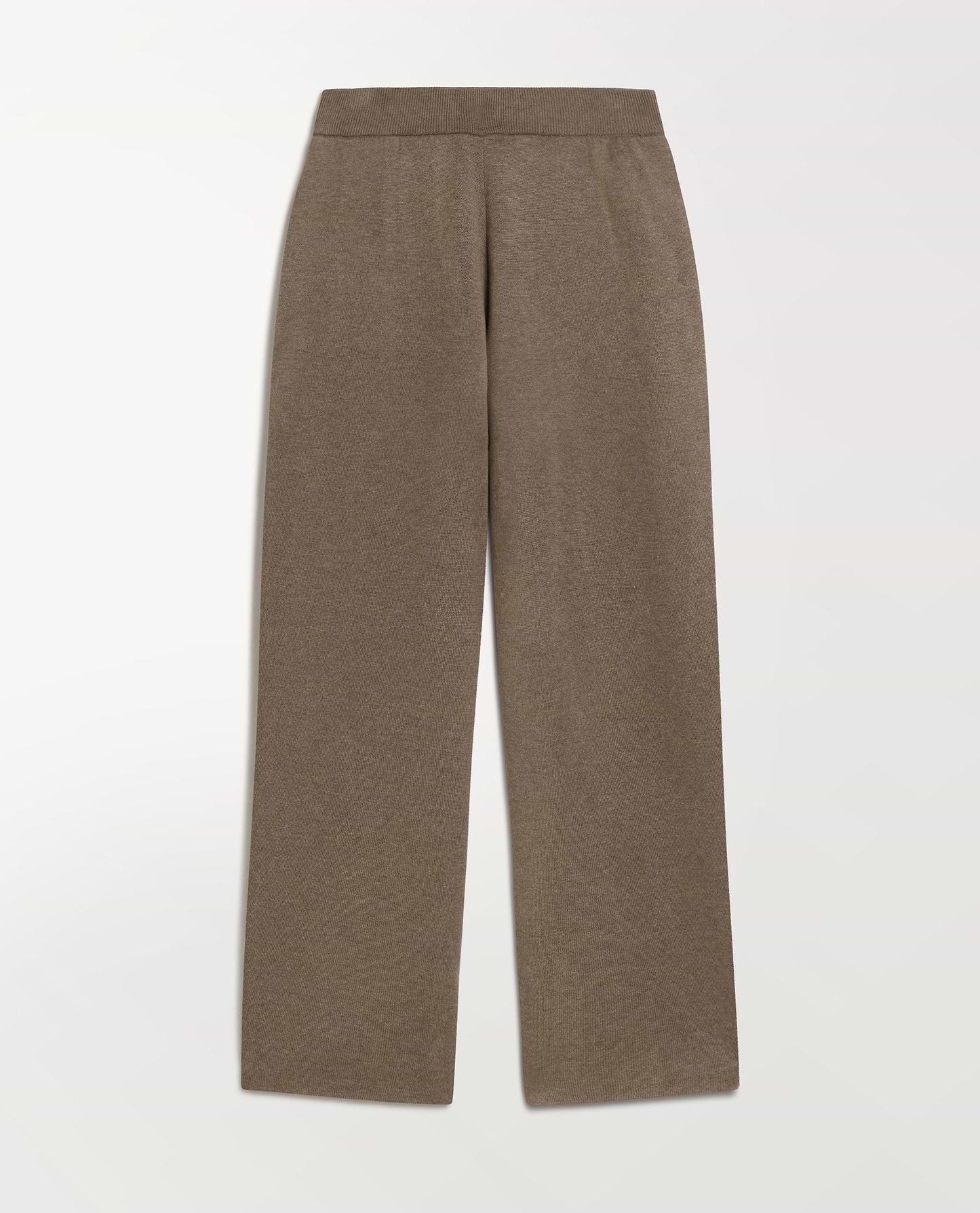 Women's Merino Cotton Tapered Knit Trouser - Mole/Walnut