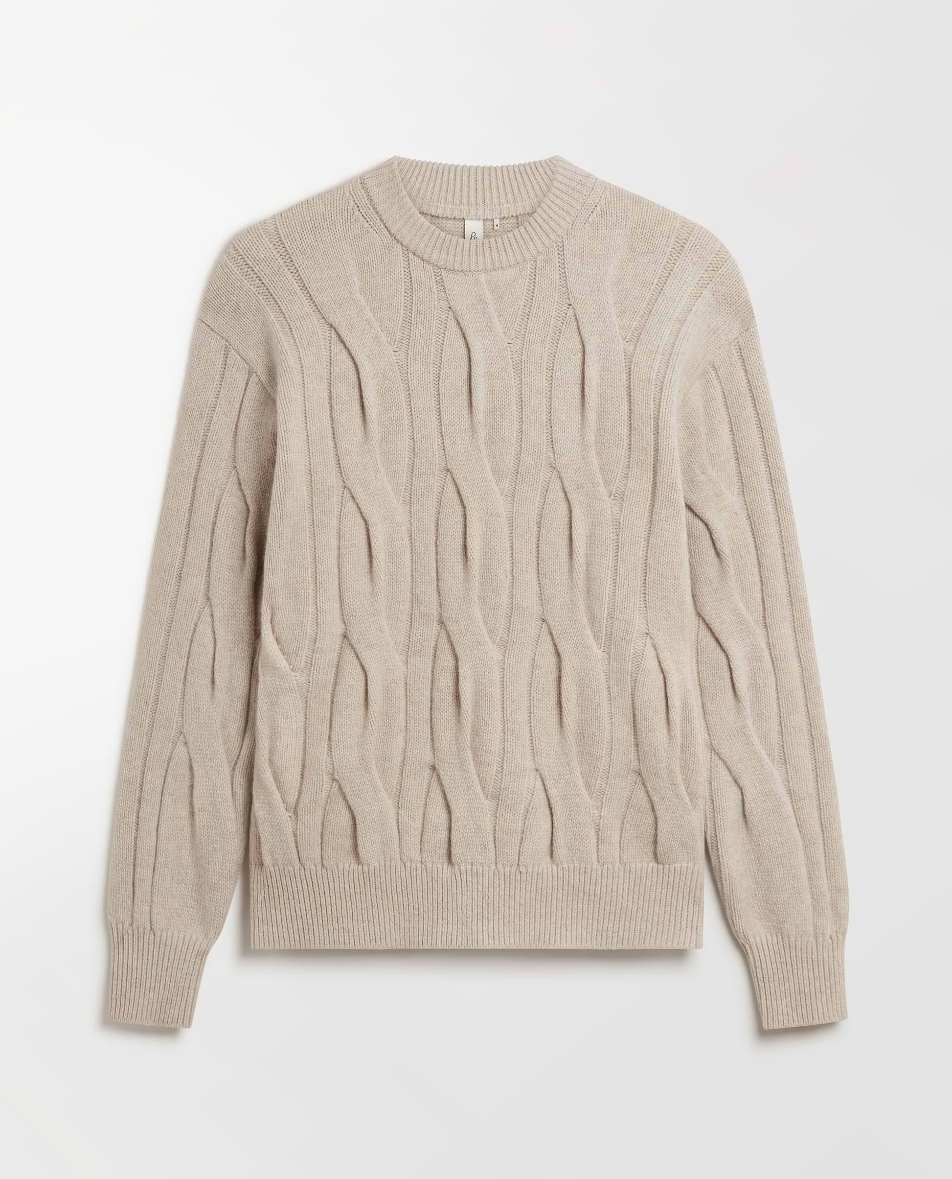 Lambswool Cable Knit Crew Neck Jumper