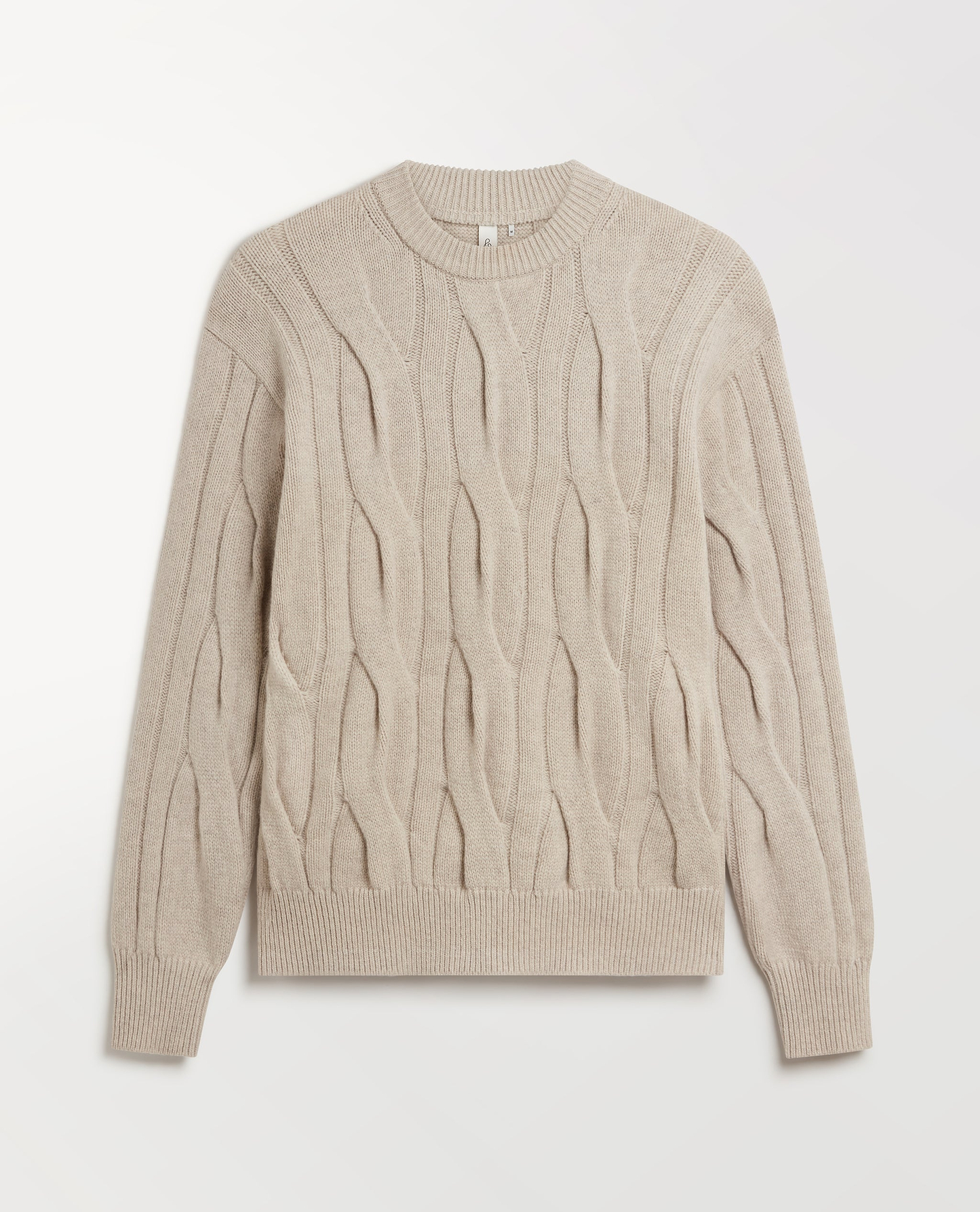 Lambswool Cable Knit Crew Neck Jumper