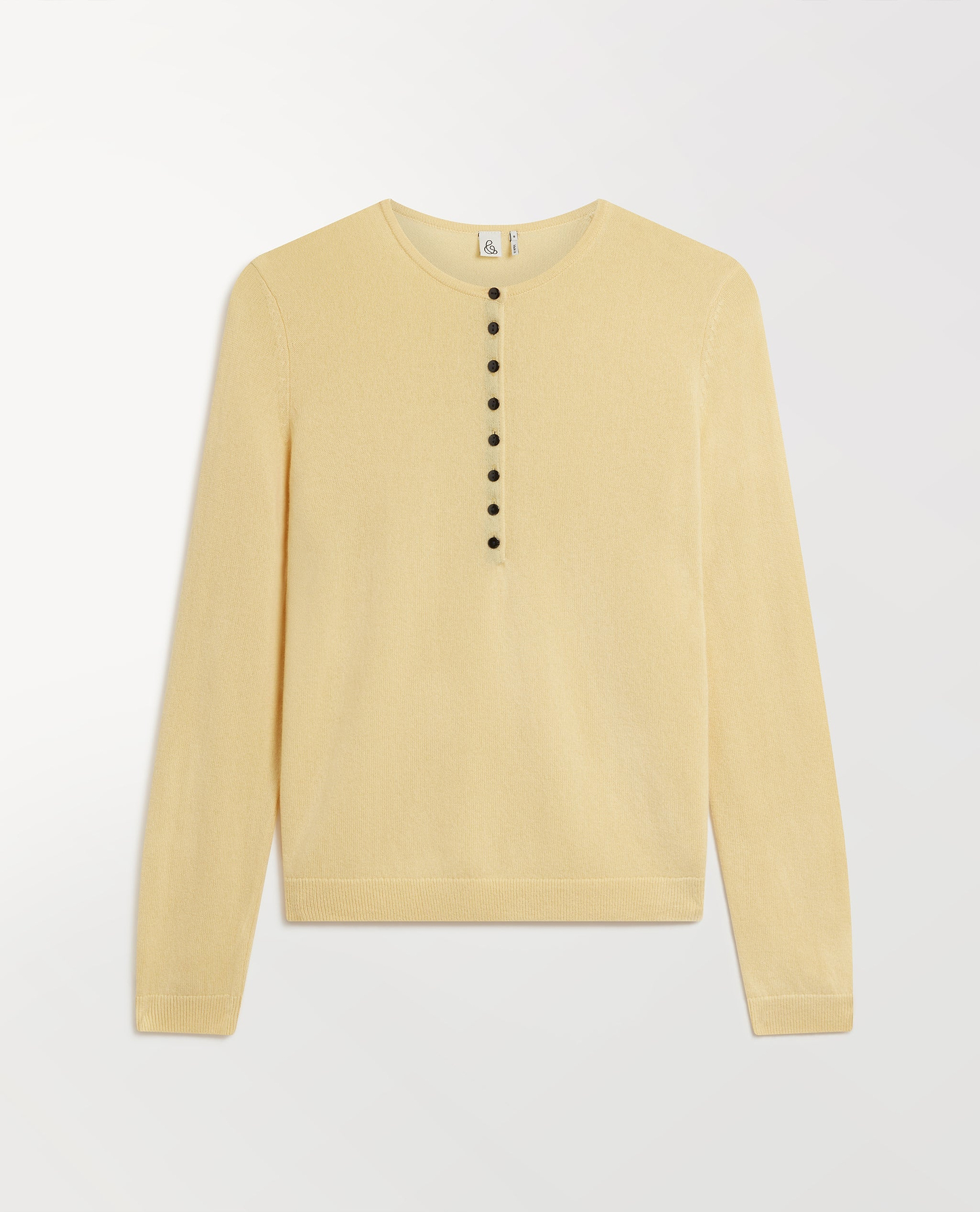 Women's Cashmere Merino Henley Jumper - Citrine