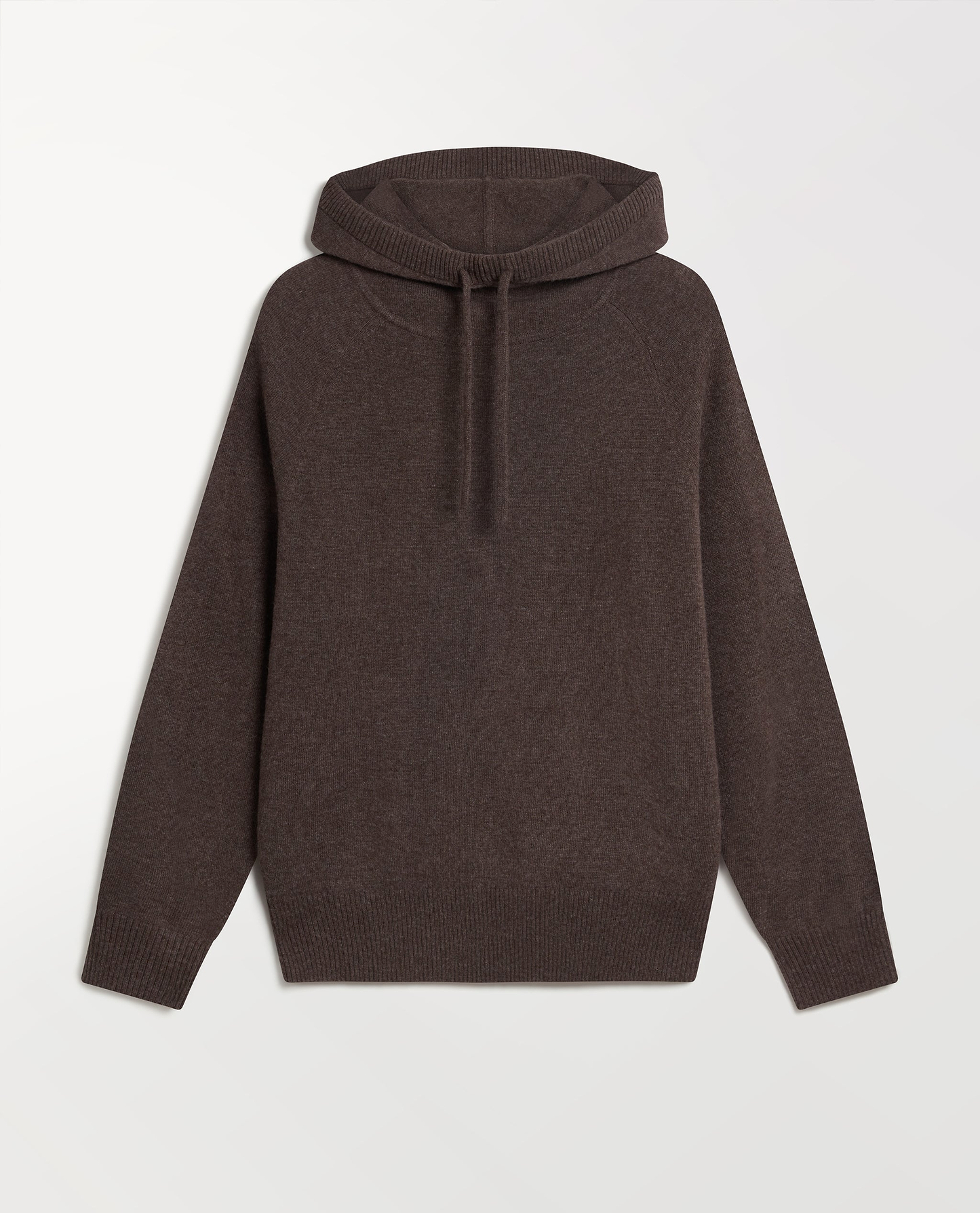 Women's Finest Cashmere Knitted Hoodie - Chocolate