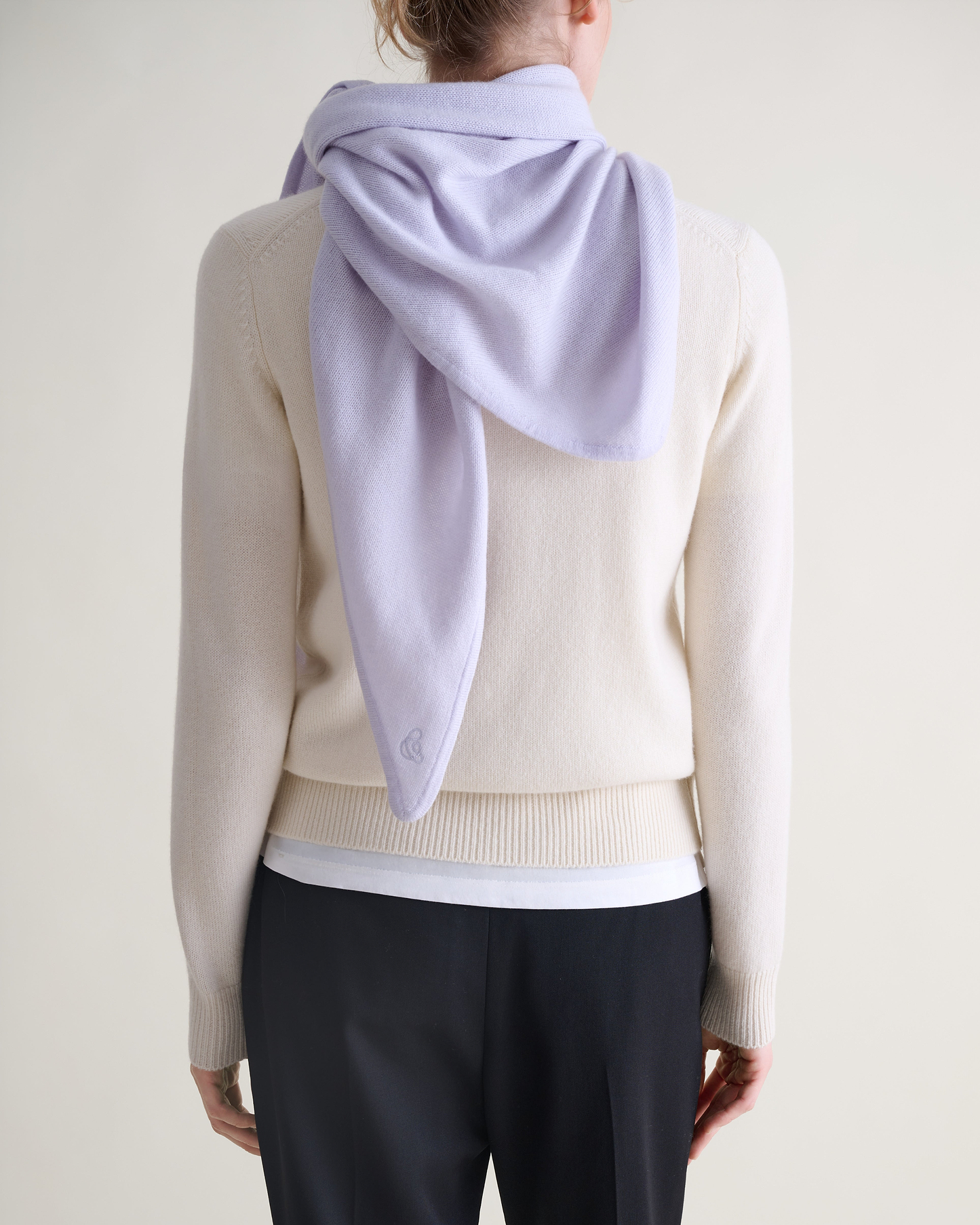 Women's Cashmere Merino Bandana - Ice Blue